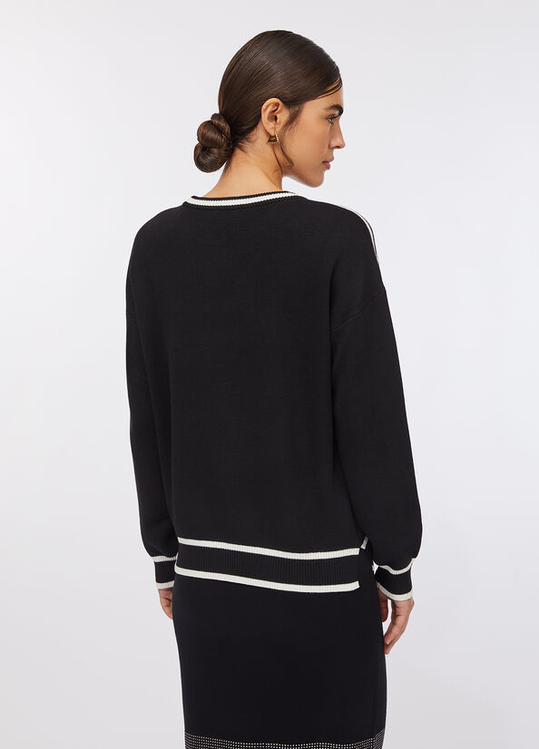 LIU JO abbigliamento TF5230MS59L NERO/LATTE