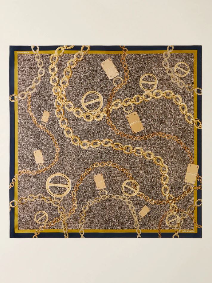 BORBONESE Sciarpe 910600580135 BLU/OP NATUR.