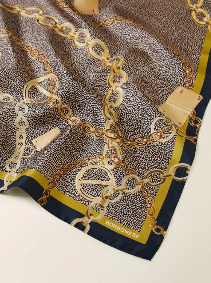 BORBONESE Sciarpe 910600580135 BLU/OP NATUR.