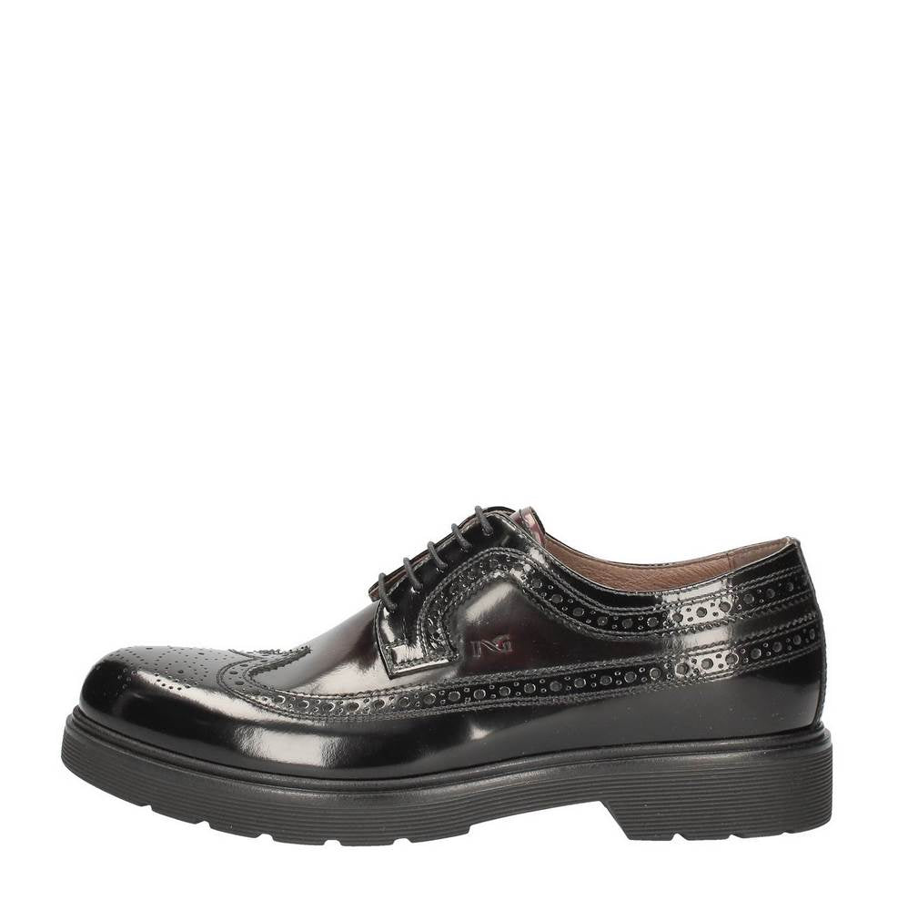 nero giardini stringata modello abrasivato in stile inglese nero a604494u