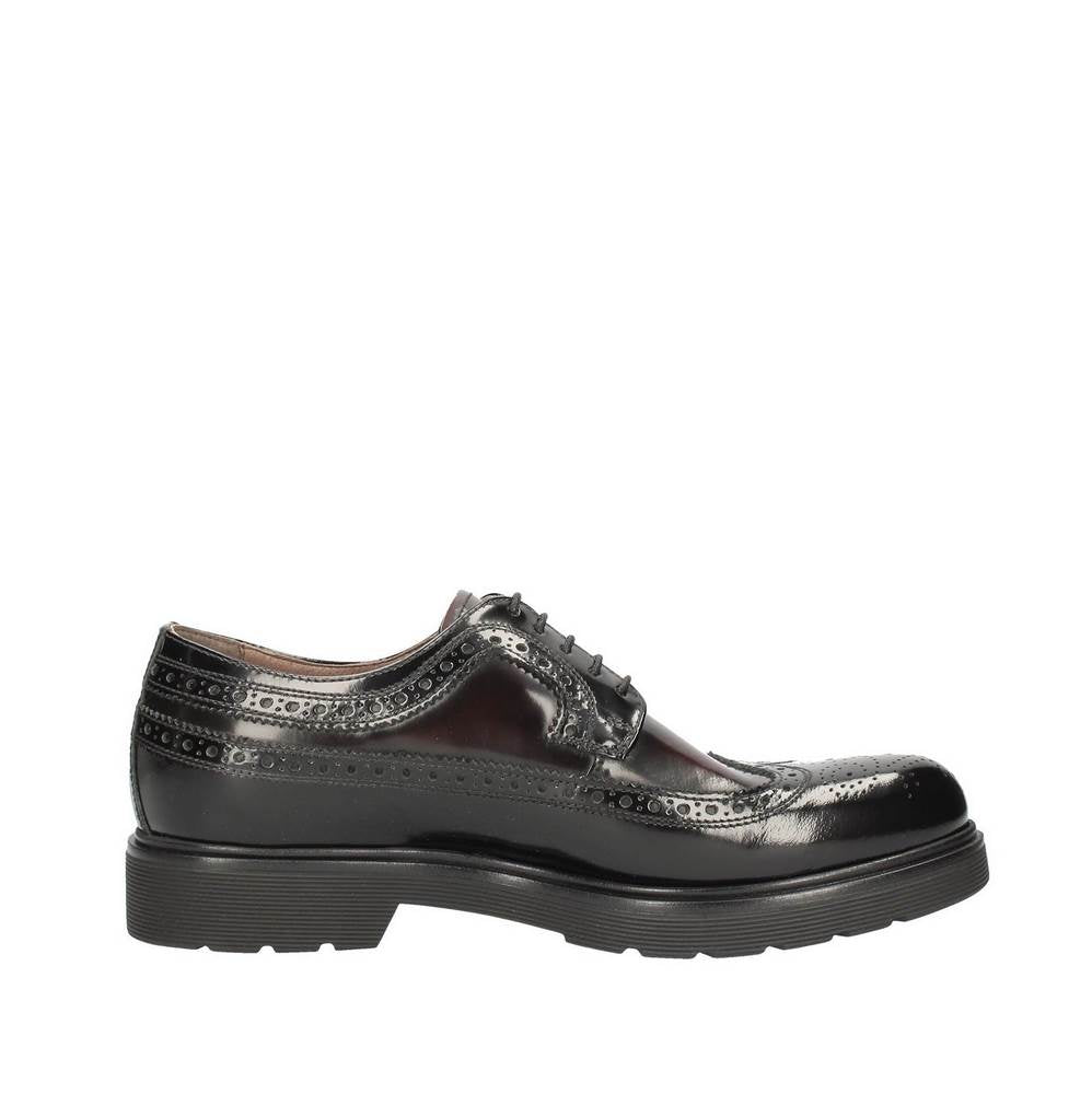 nero giardini stringata modello abrasivato in stile inglese nero a604494u