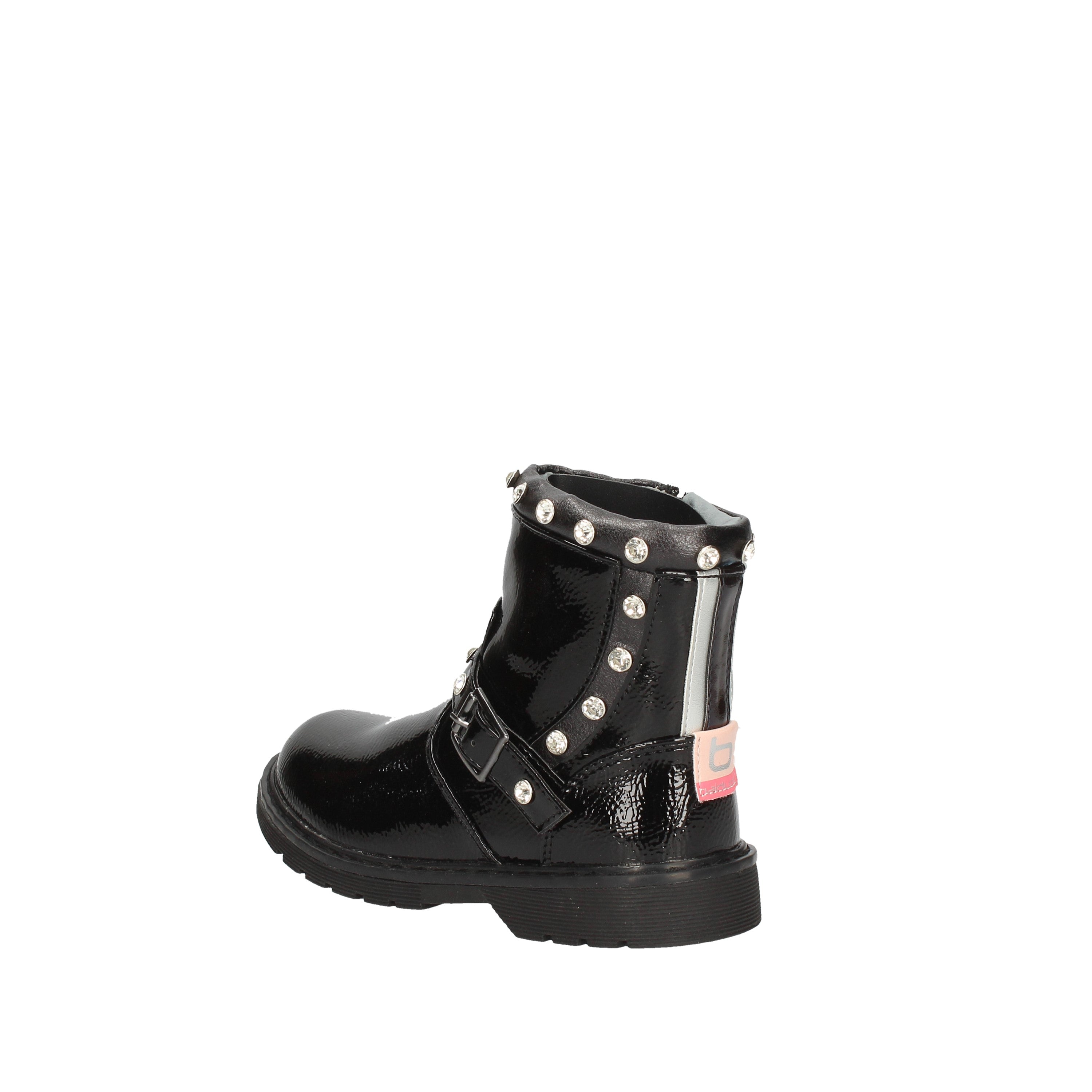 balducci tronchetto alto con borchiette e dettaglio silver nero bs200