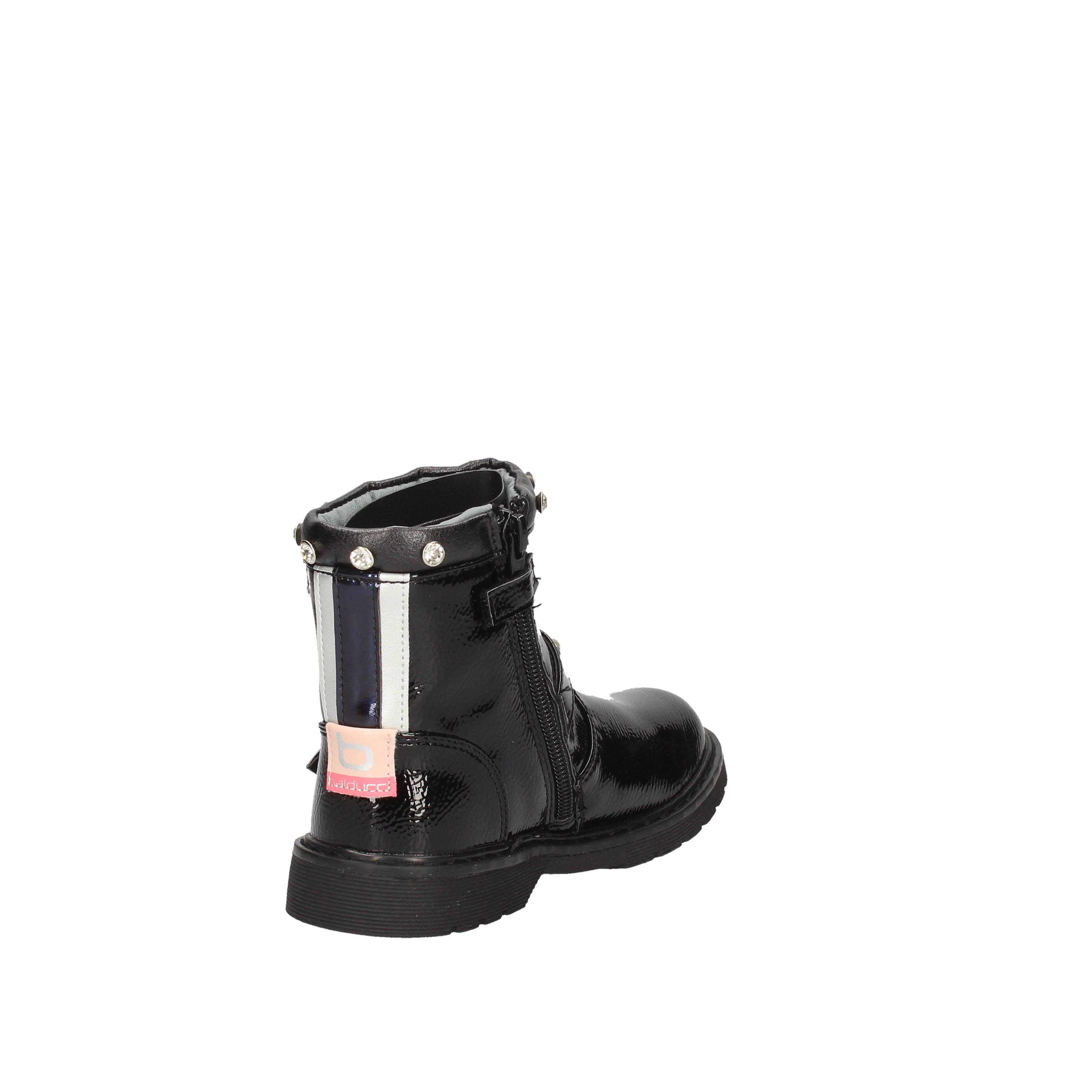 balducci tronchetto alto con borchiette e dettaglio silver nero bs200