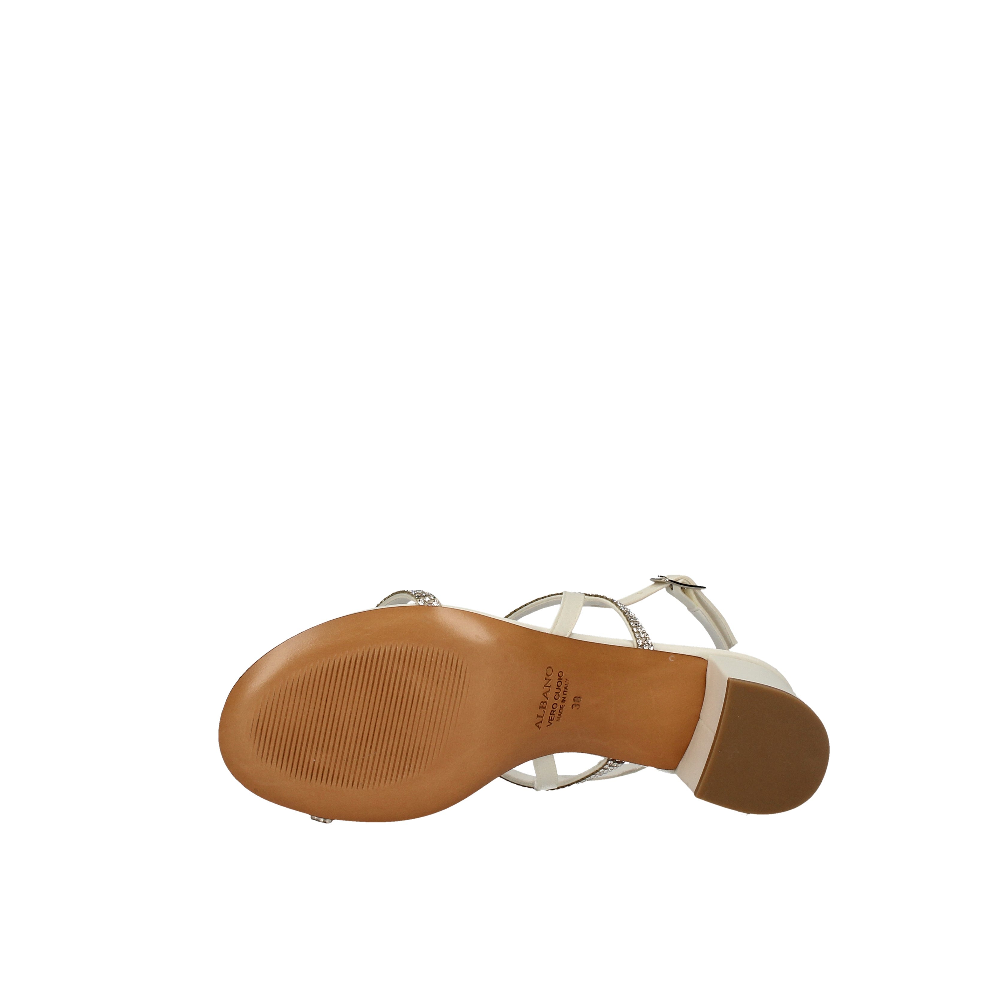 albano sandali SPOSA in raso bianco e strass 2181