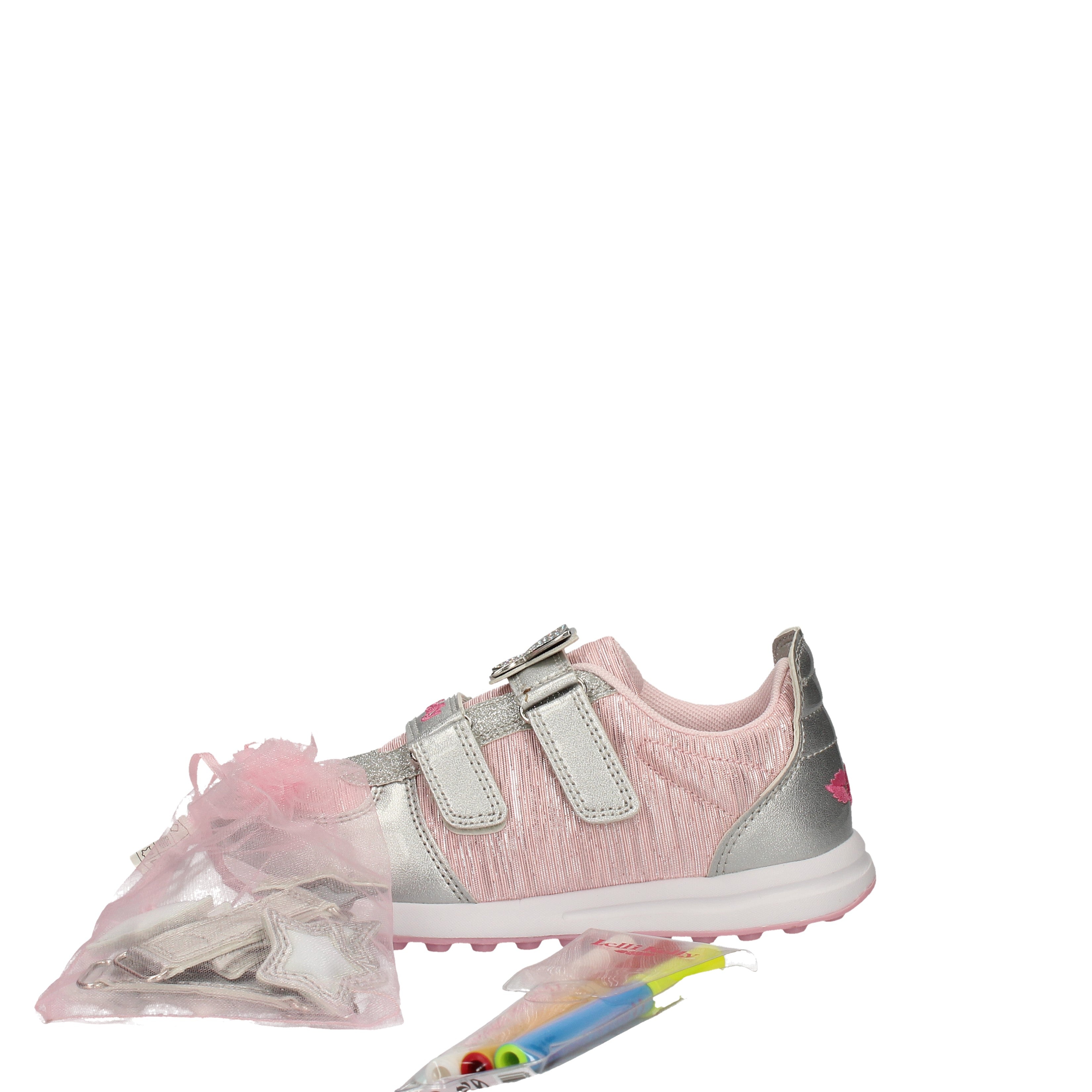 lelli kelly sneakers modello corissima rosa e argento lk7865