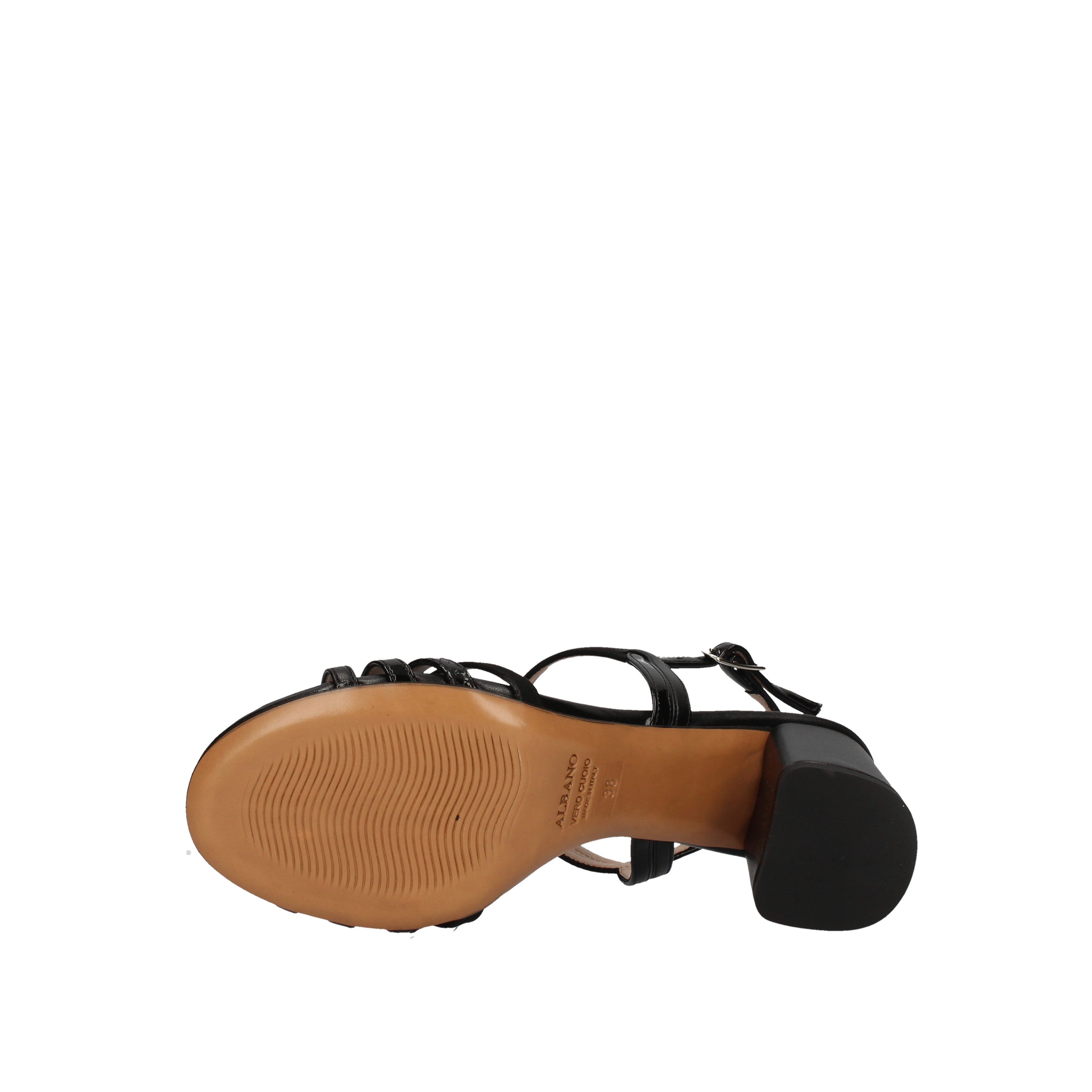 albano sandali nero in pelle soft 2192