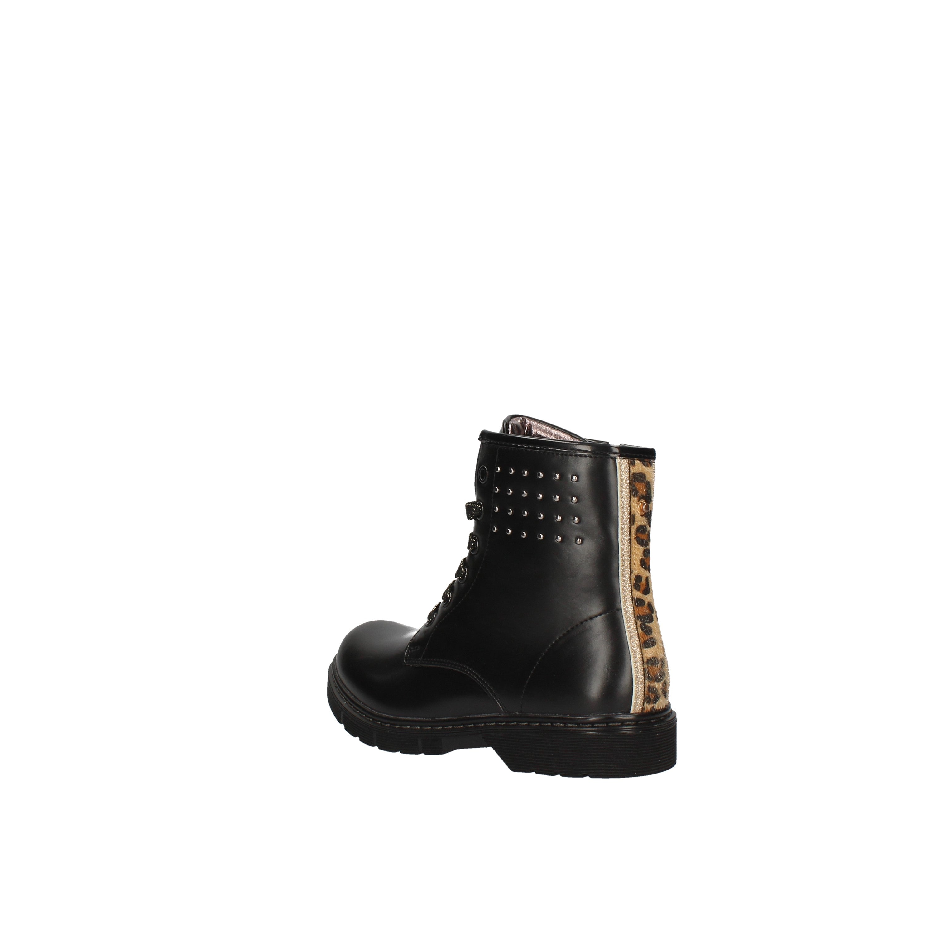 balducci anfibio modello bs con lacci oro e borchiette nero bs963