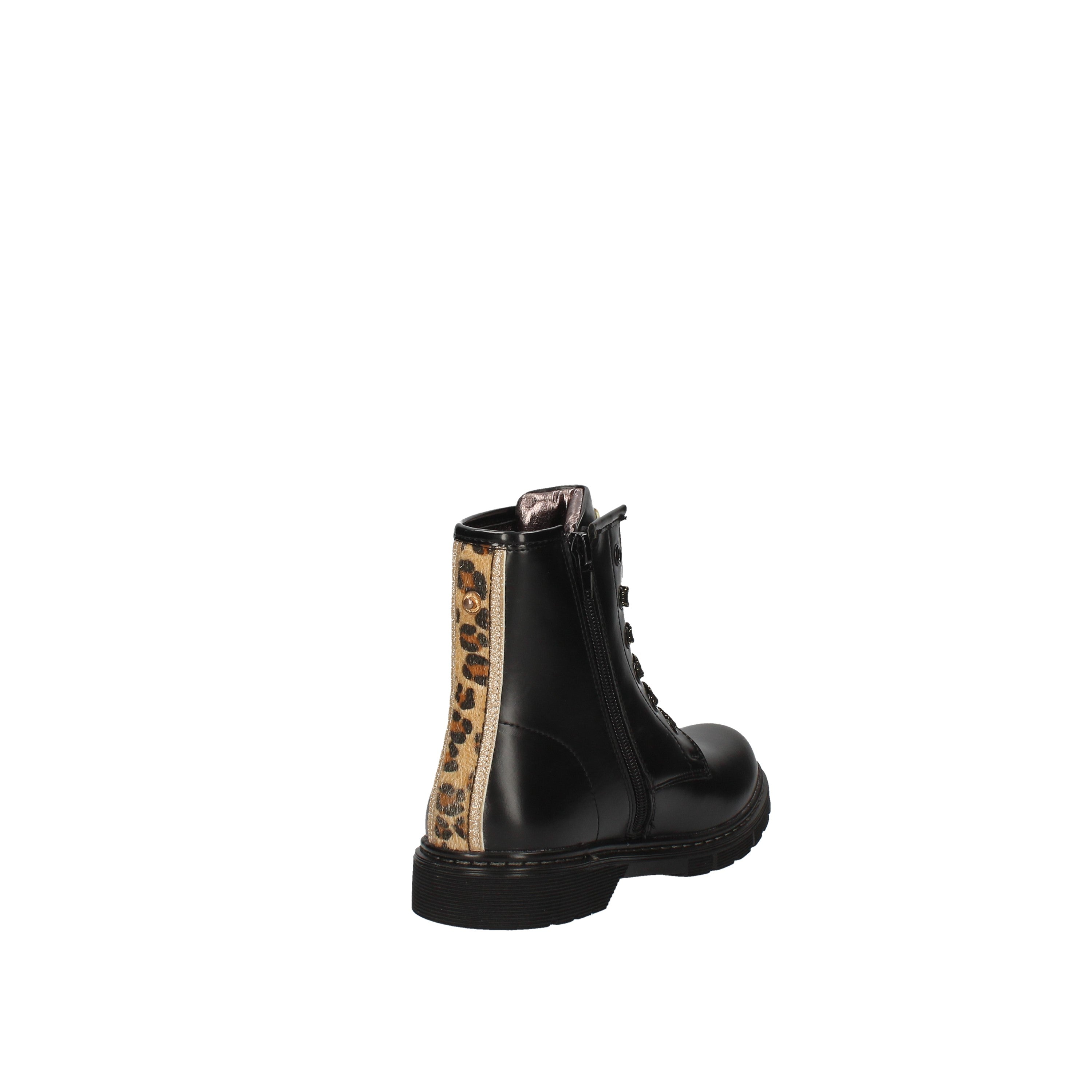 balducci anfibio modello bs con lacci oro e borchiette nero bs963