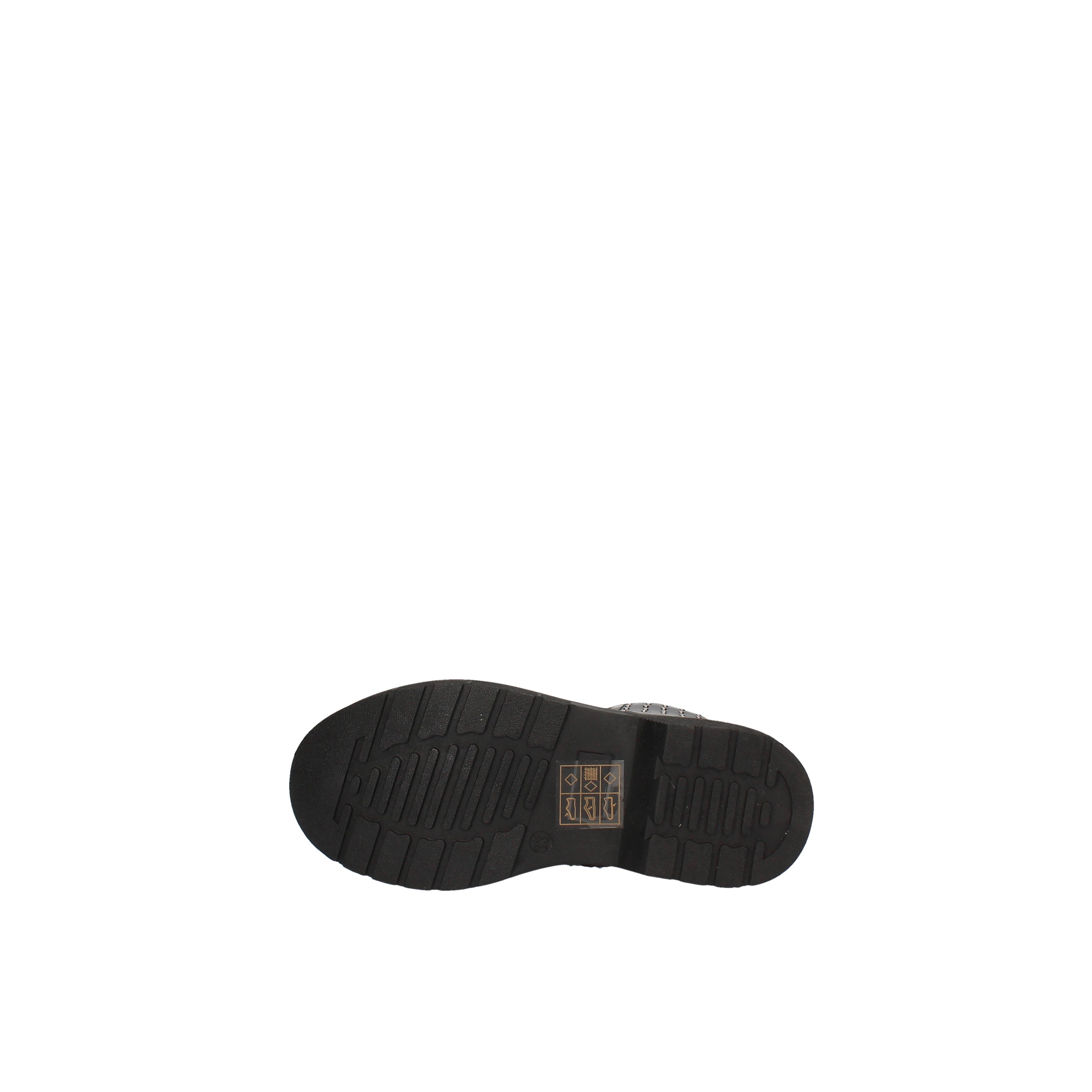 balducci anfibio modello bs con lacci oro e borchiette nero bs963