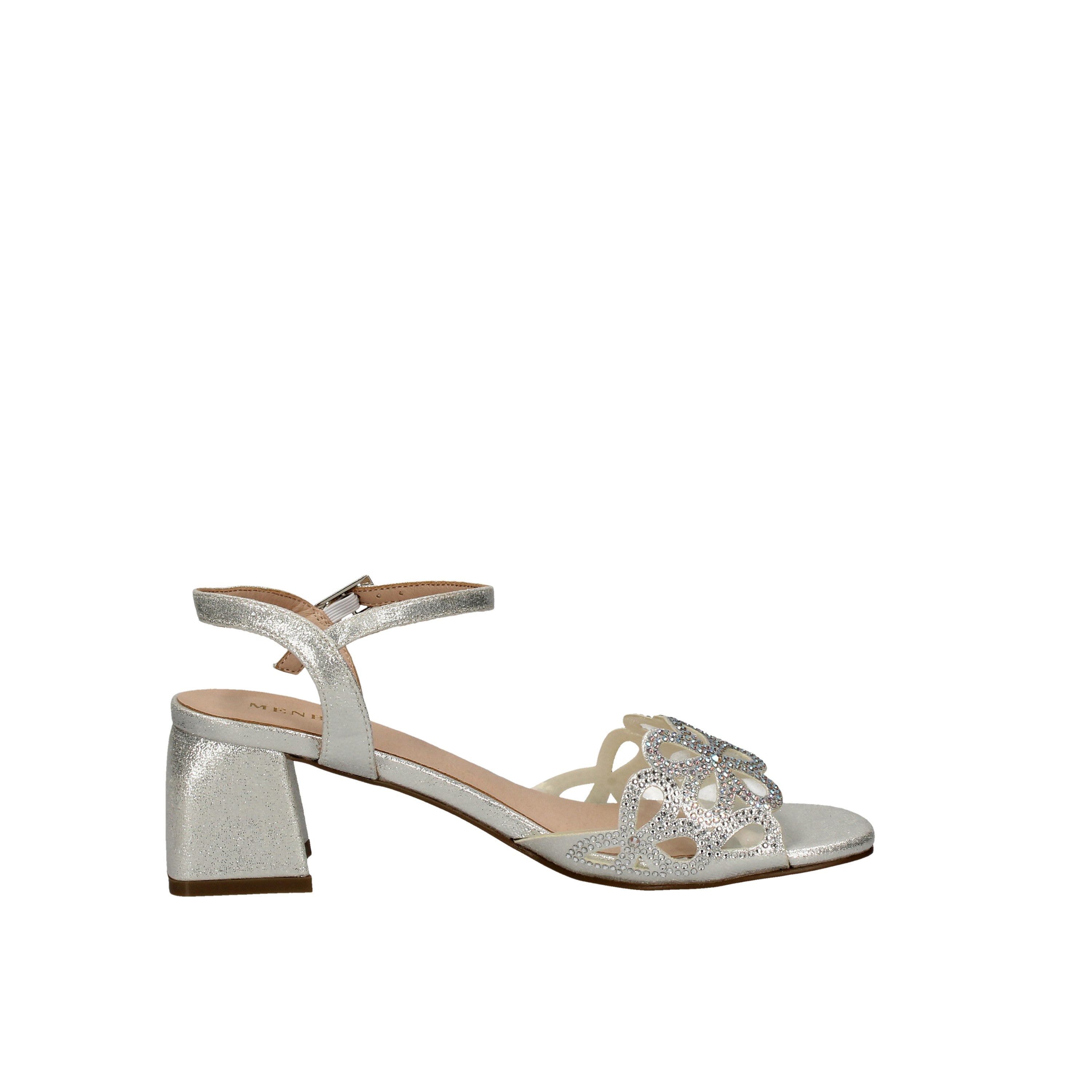 menbur sandali modello con strass plata 21249