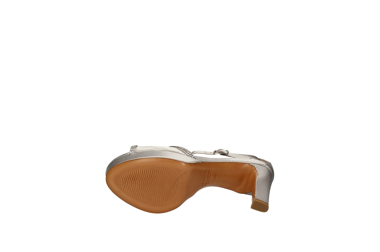 albano sandali argento in raso con strass 4234