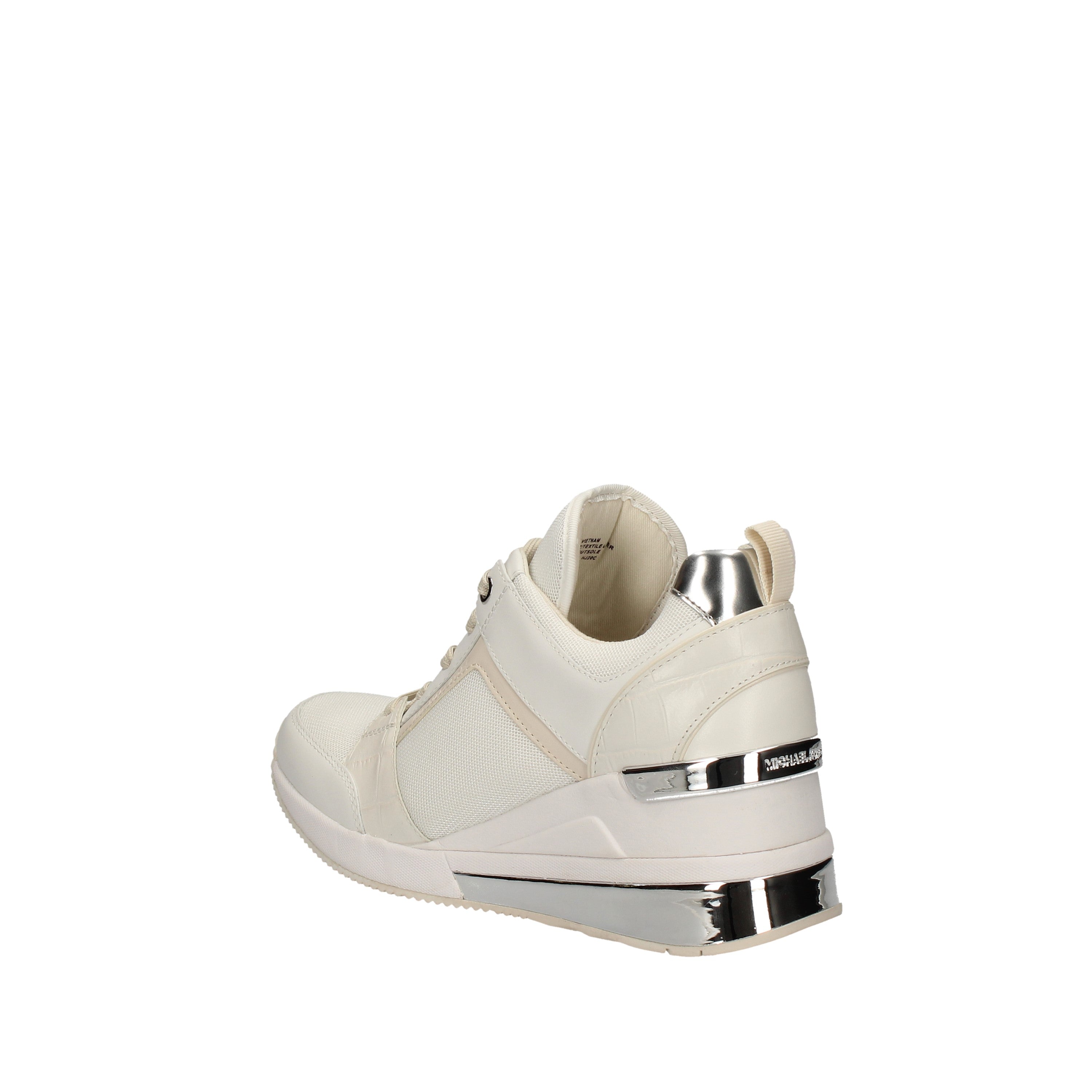 michael kors sneakers modello georgie trainer extreme small air mesh bianco 43t0gefs4d