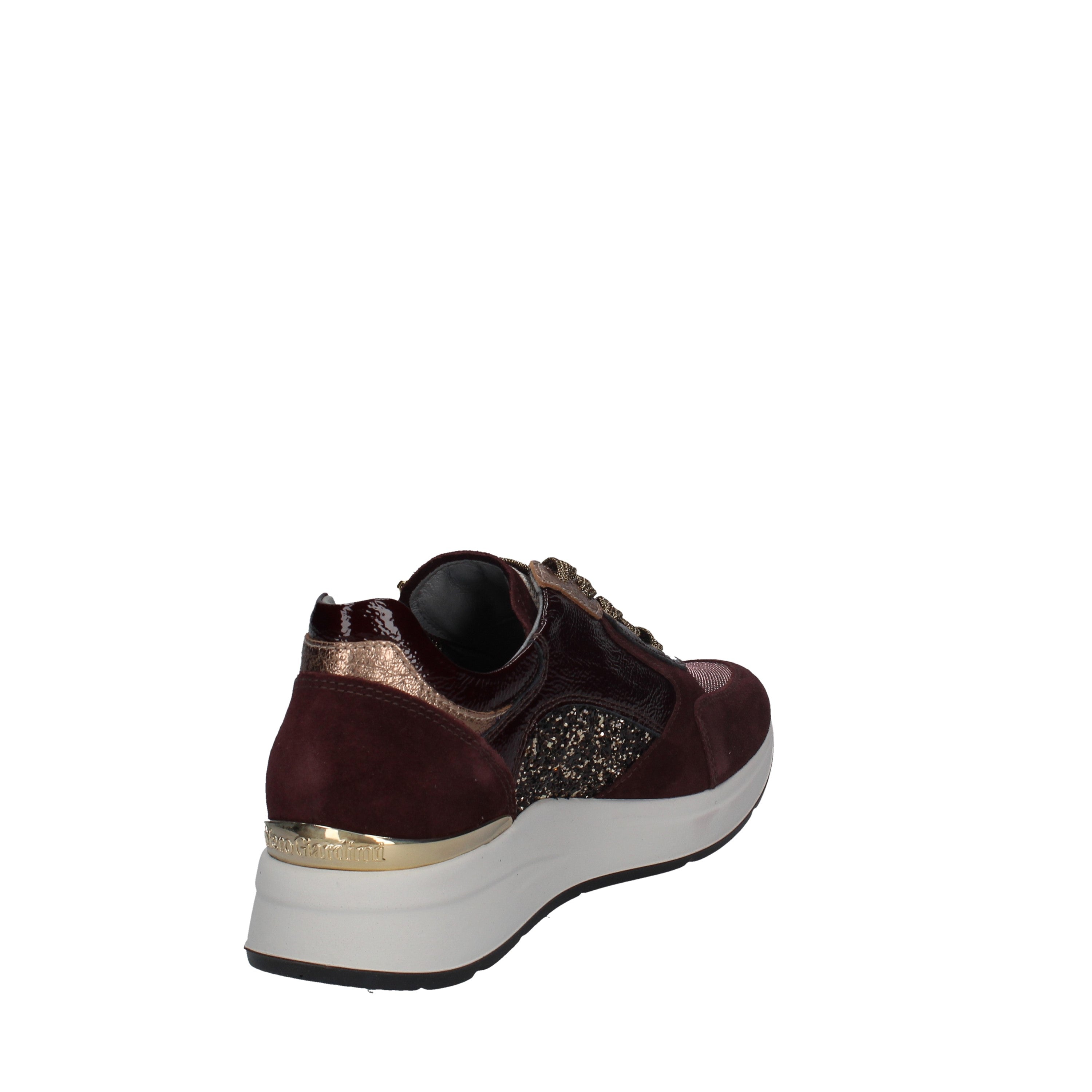 nero giardini sneakers modello velour melanzana violey beige/rosa naplack bordo' i013180d