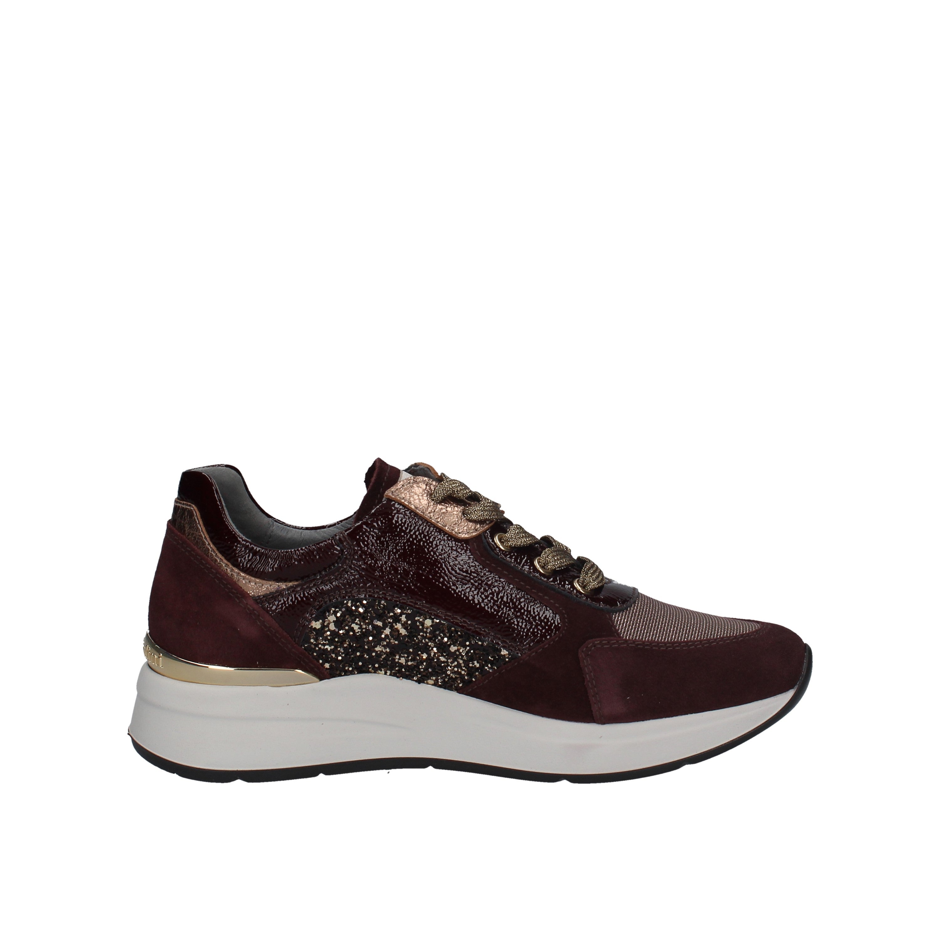 nero giardini sneakers modello velour melanzana violey beige/rosa naplack bordo' i013180d