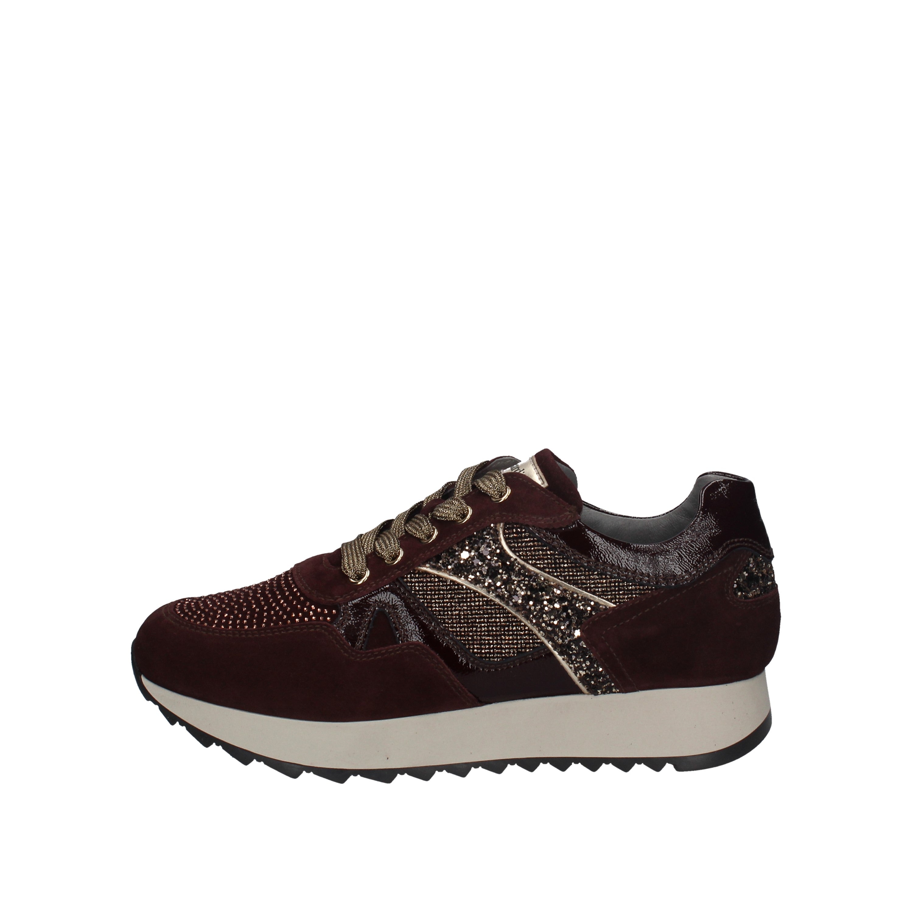 nero giardini sneakers modello velour melanzana naplack bordo' t.burt cipria i013191d