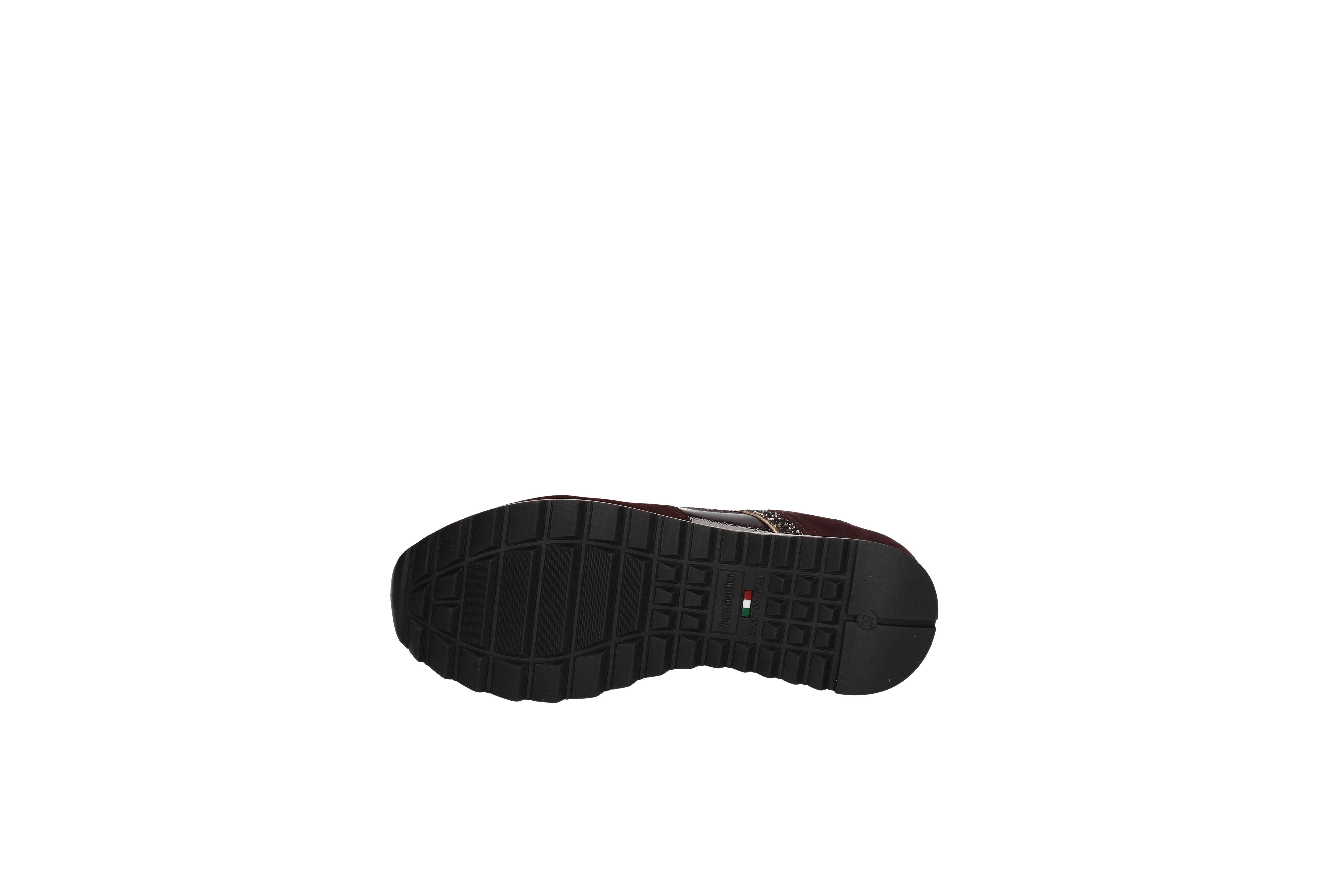 nero giardini sneakers modello velour melanzana naplack bordo' t.burt cipria i013191d