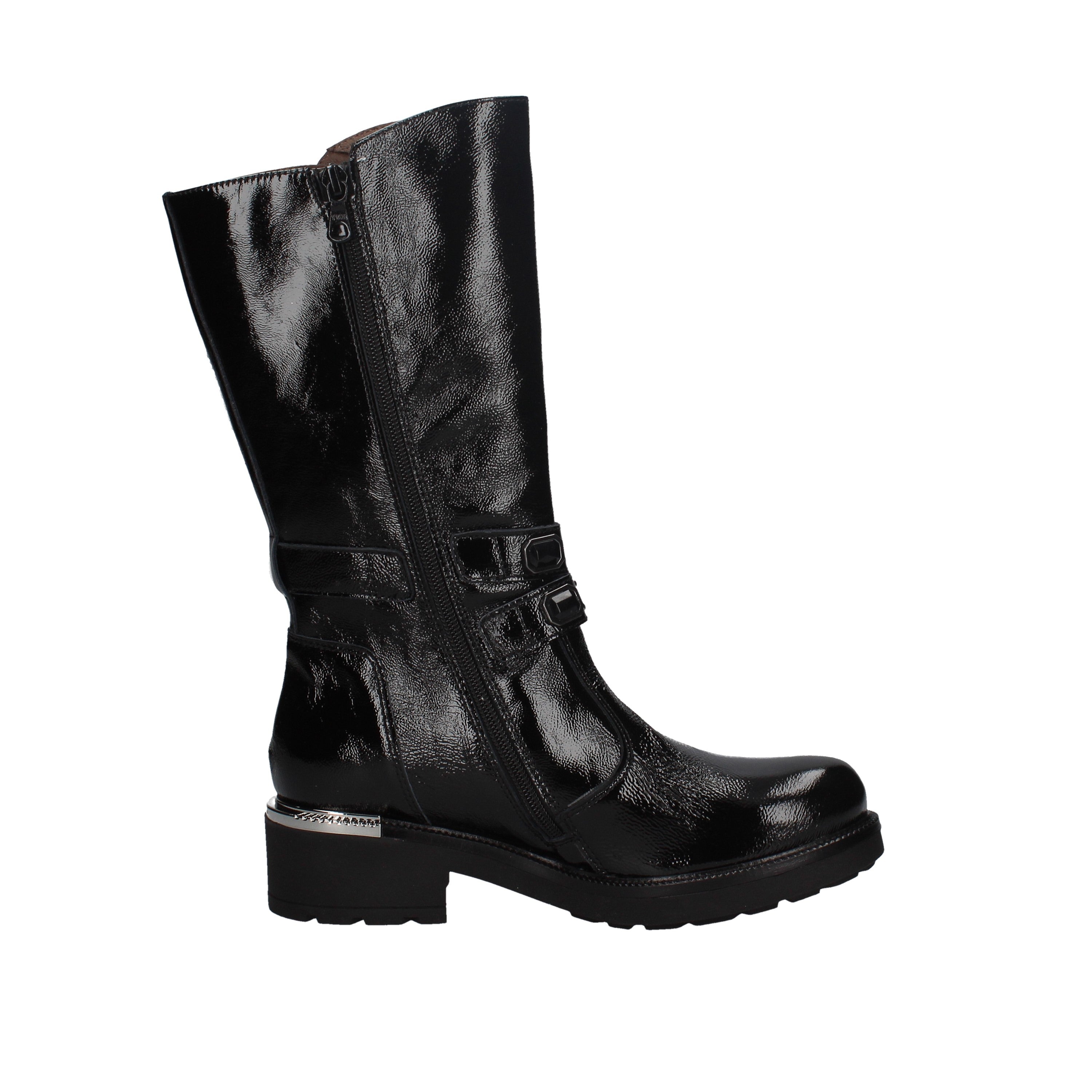 nero giardini stivale modello naplak nero con borchie i014225d