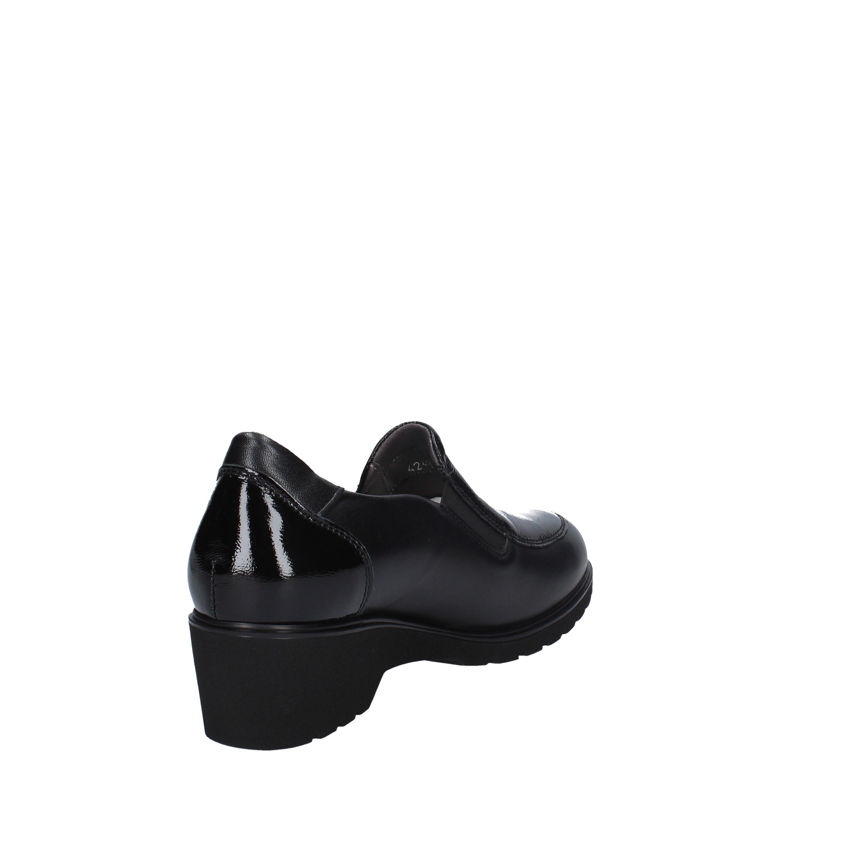 melluso mocassino modello guanto nero in pelle e pelle vernice r35728l