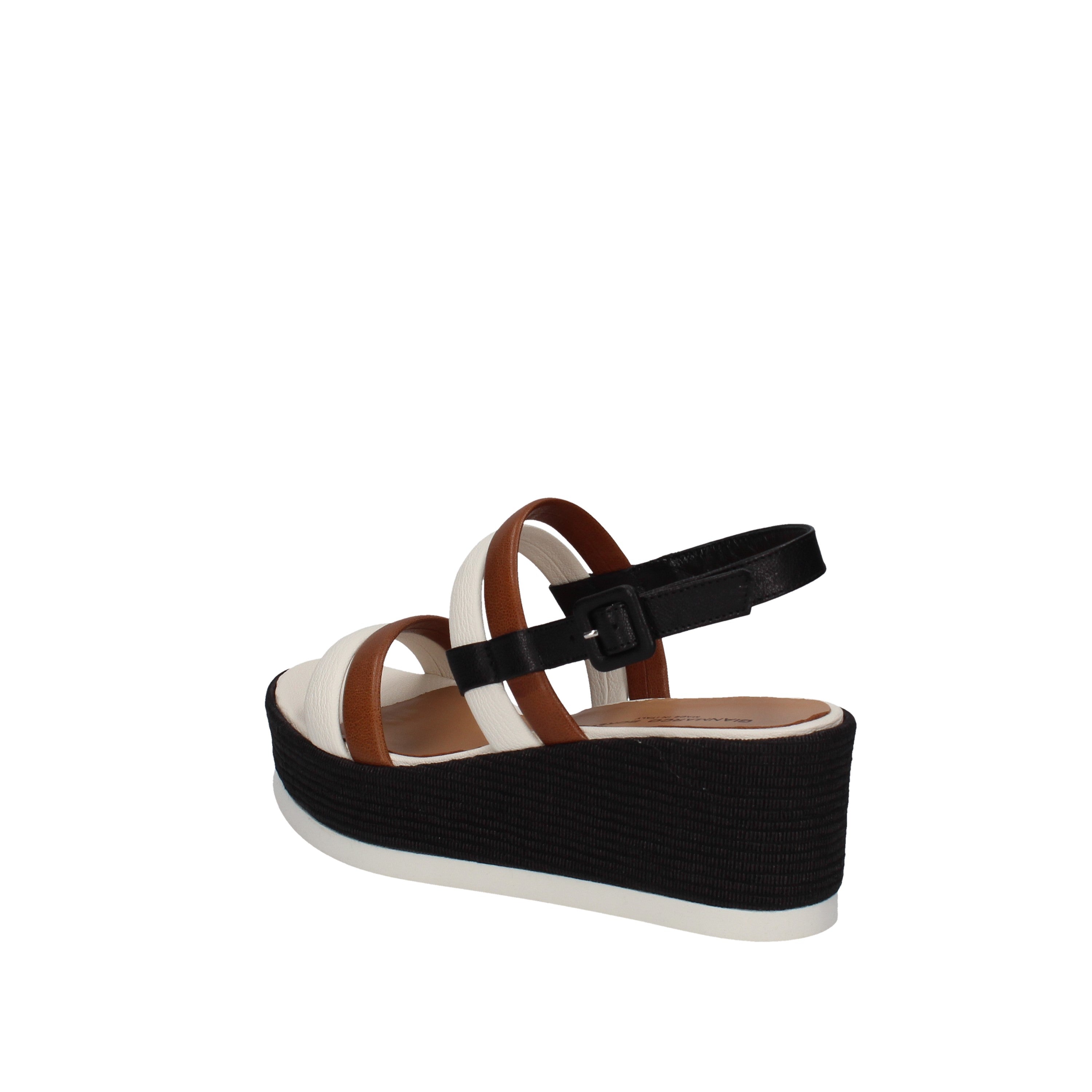 gianmarco sorelli sandali modelo jil semi tondo samo milk/cuoio/nero 2056