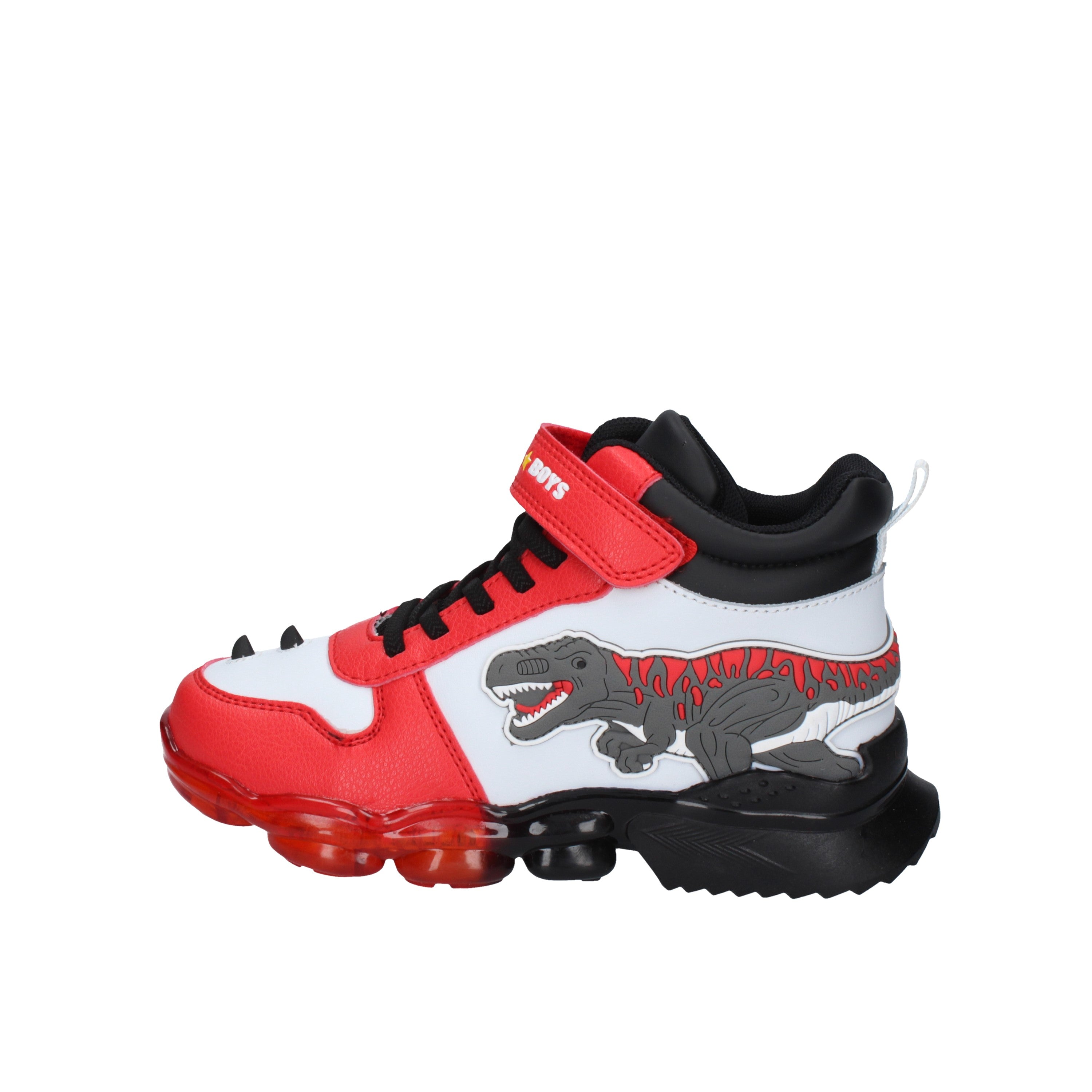 bull boys sneakers modello t-rex white/red dnal2201