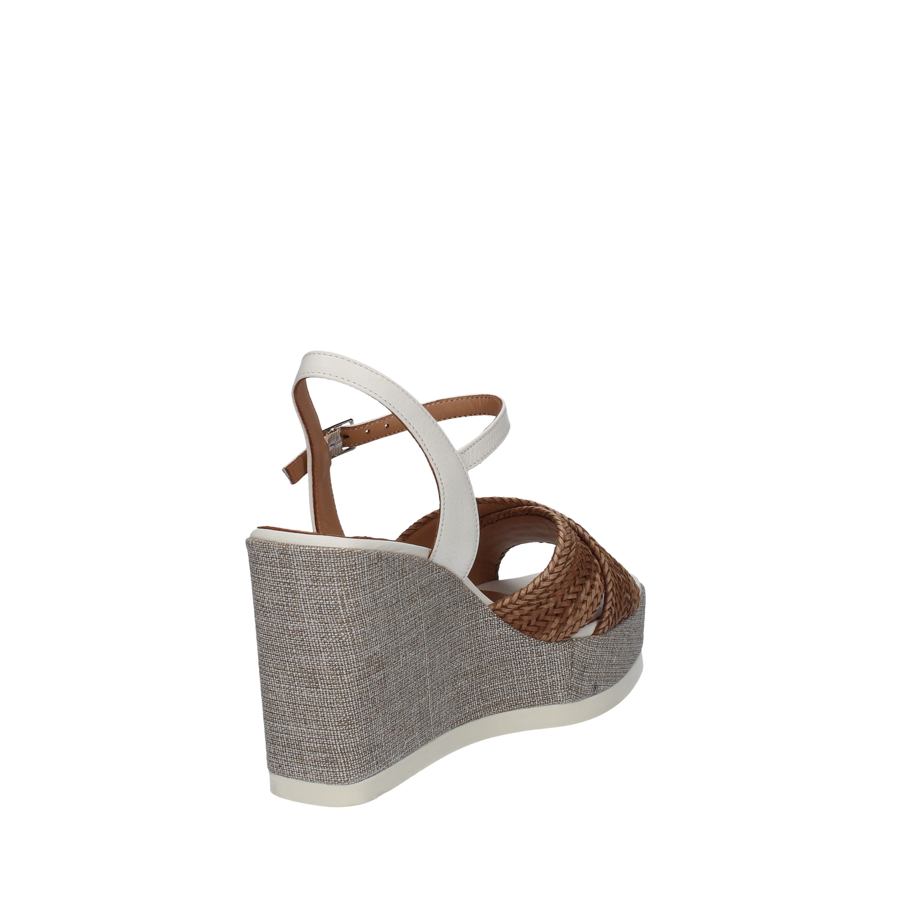 gianmarco sorelli sandali modello zeppa vale tressa cuoio mousse gesso 2073/vale