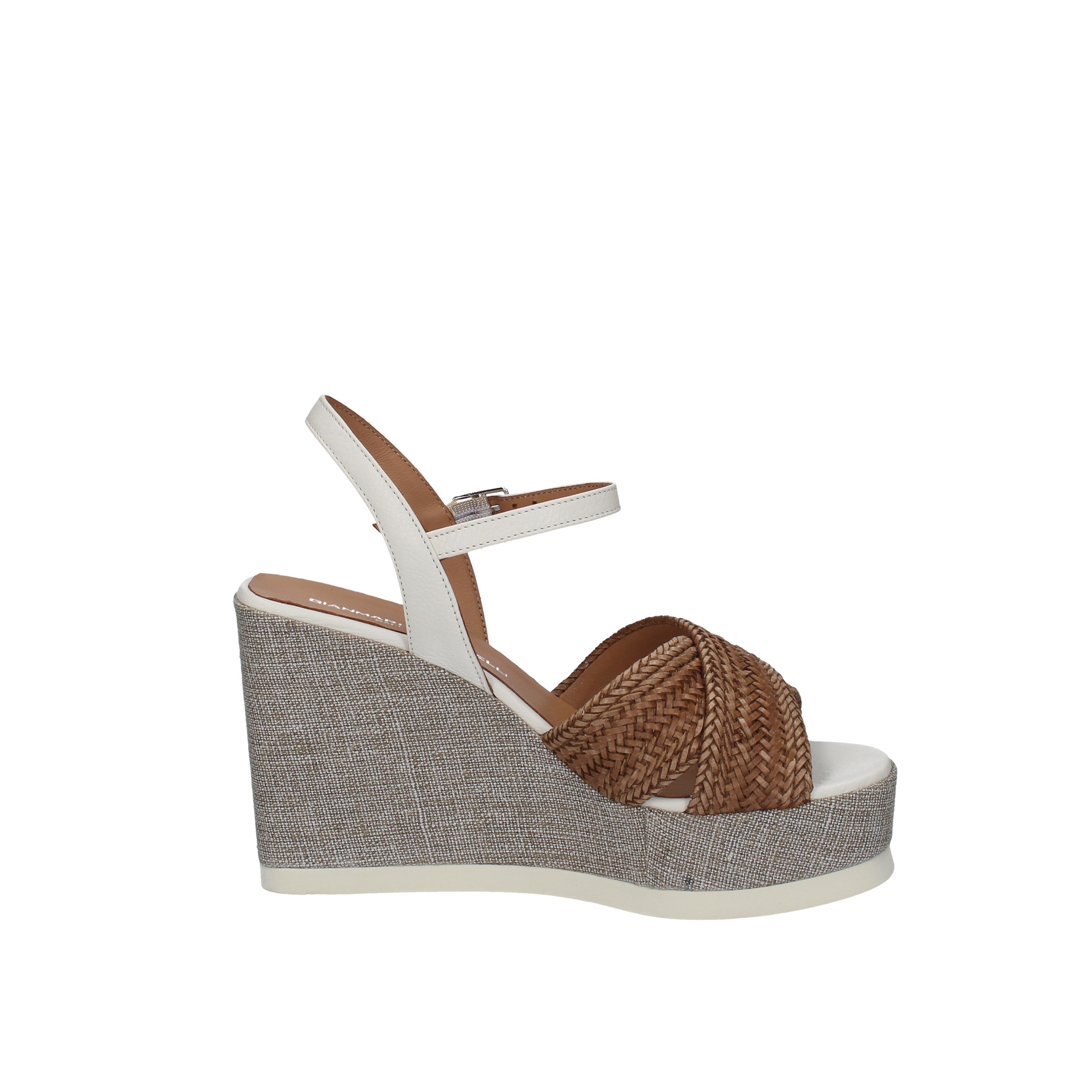 gianmarco sorelli sandali modello zeppa vale tressa cuoio mousse gesso 2073/vale