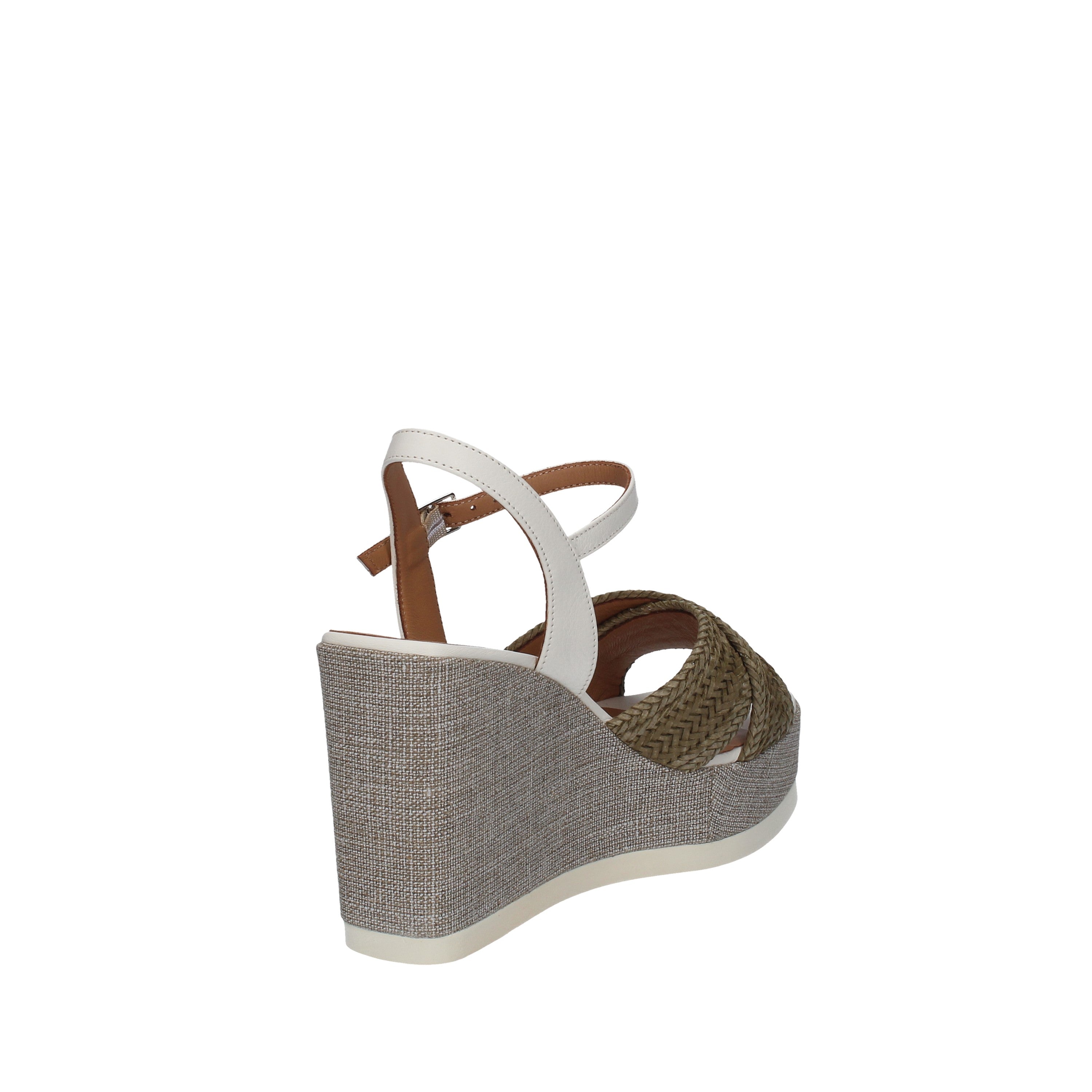 gianmarco sorelli sandali modello zeppa vale tressa olive mousse gesso 2073/vale