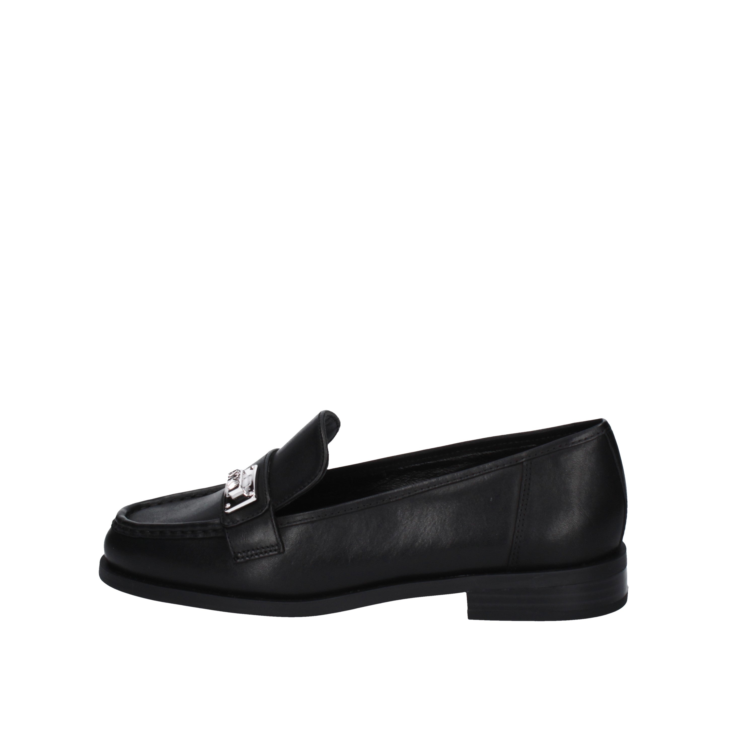 michael kors mocassino modello padma loafer leather/mk faux lock black 40t2pdfp1l