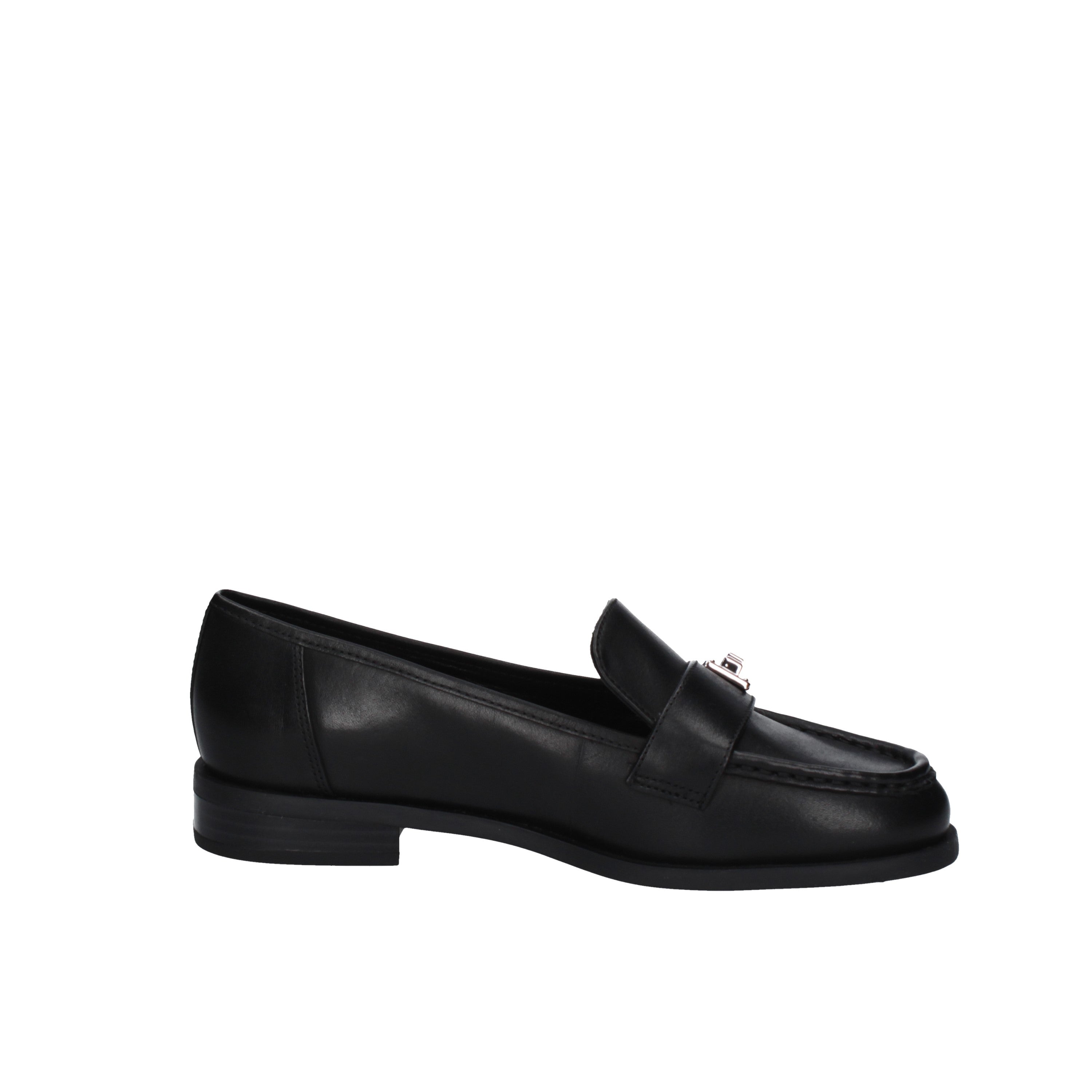 michael kors mocassino modello padma loafer leather/mk faux lock black 40t2pdfp1l