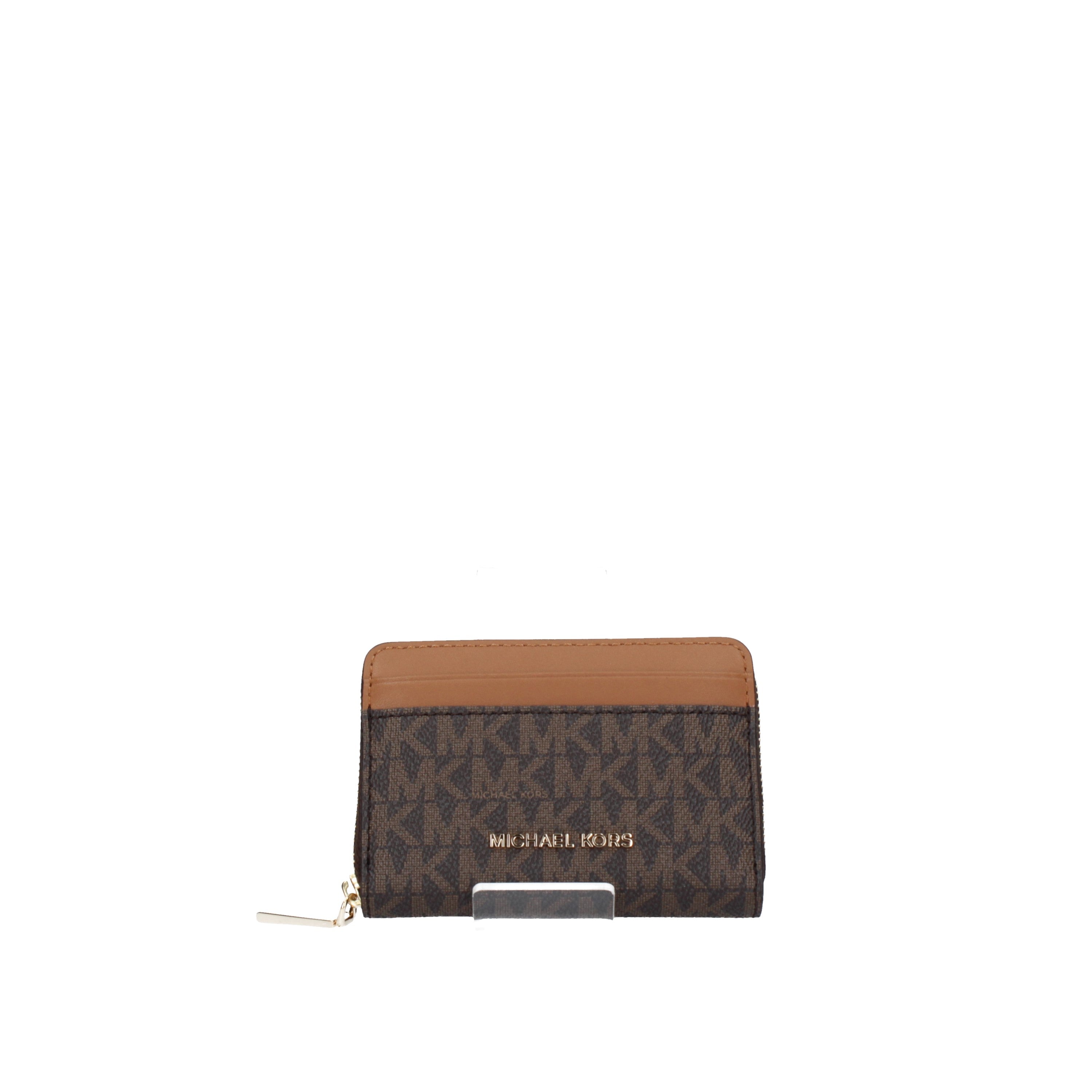 michael kors portafoglio Porta carte di credito zip-around Jet Set piccolo con logo 32t4gj6z5b