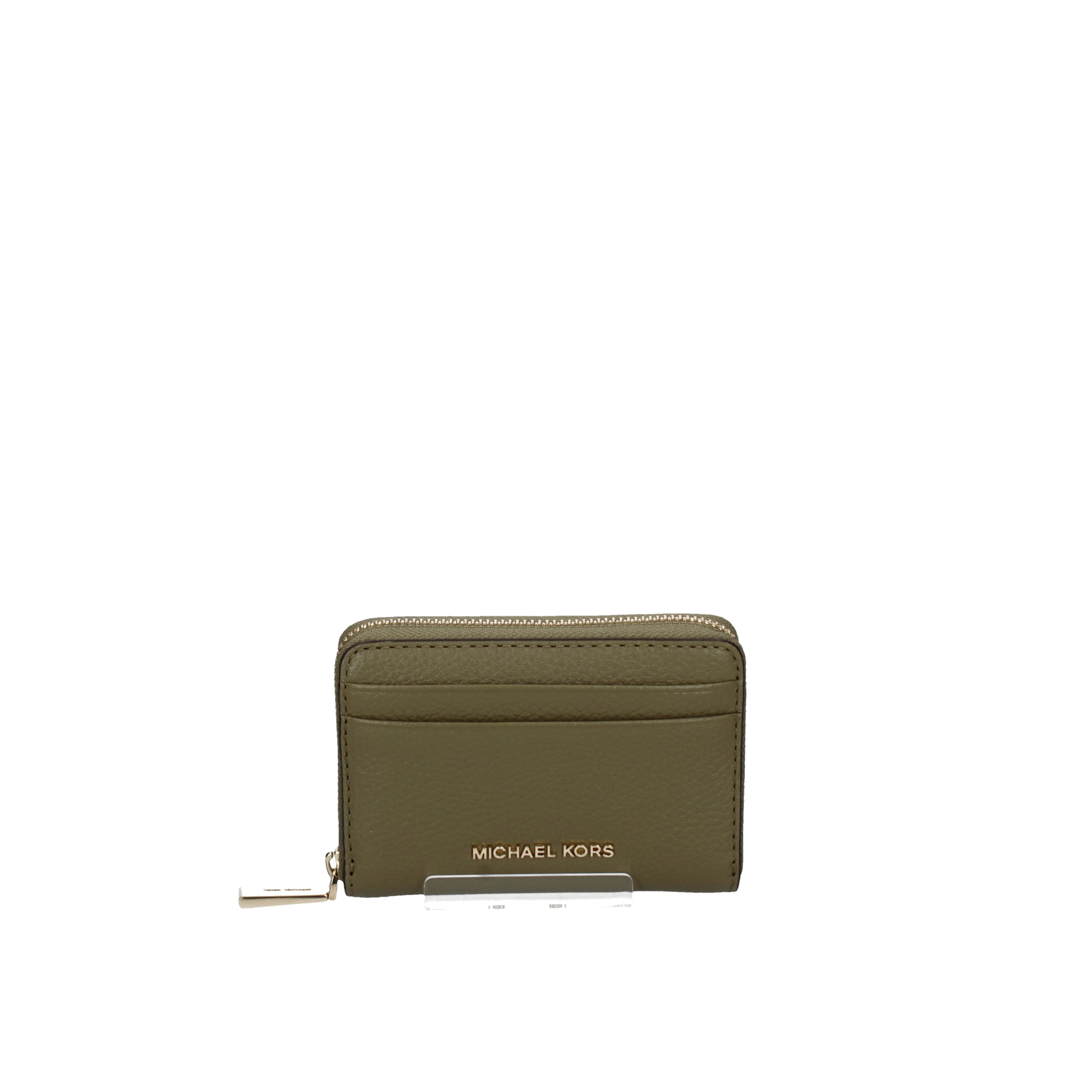 michael kors portafoglio Porta carte di credito zip-around Jet Set piccolo in pelle martellata 32t4gj6z5l