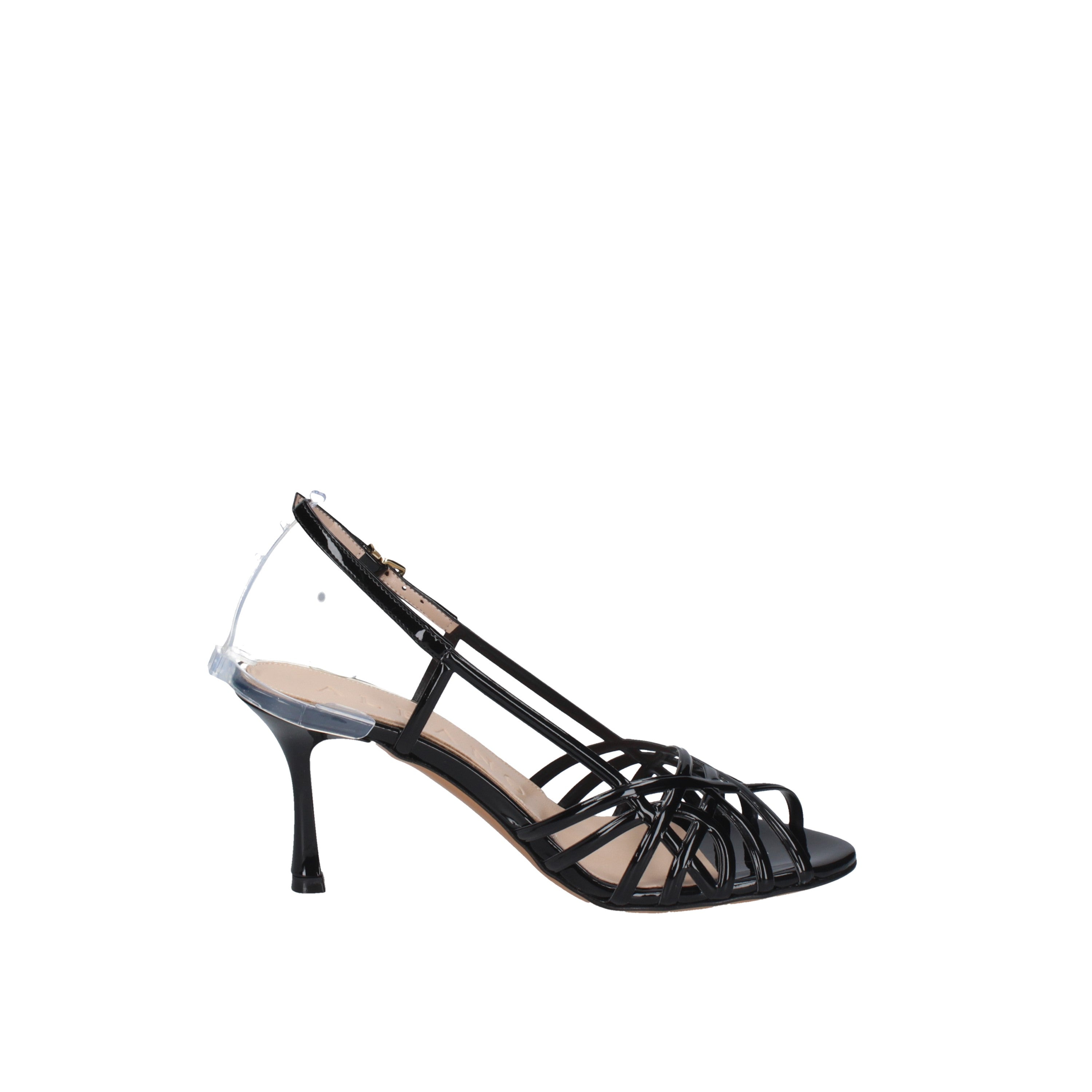 albano sandali nero con tacco 5358