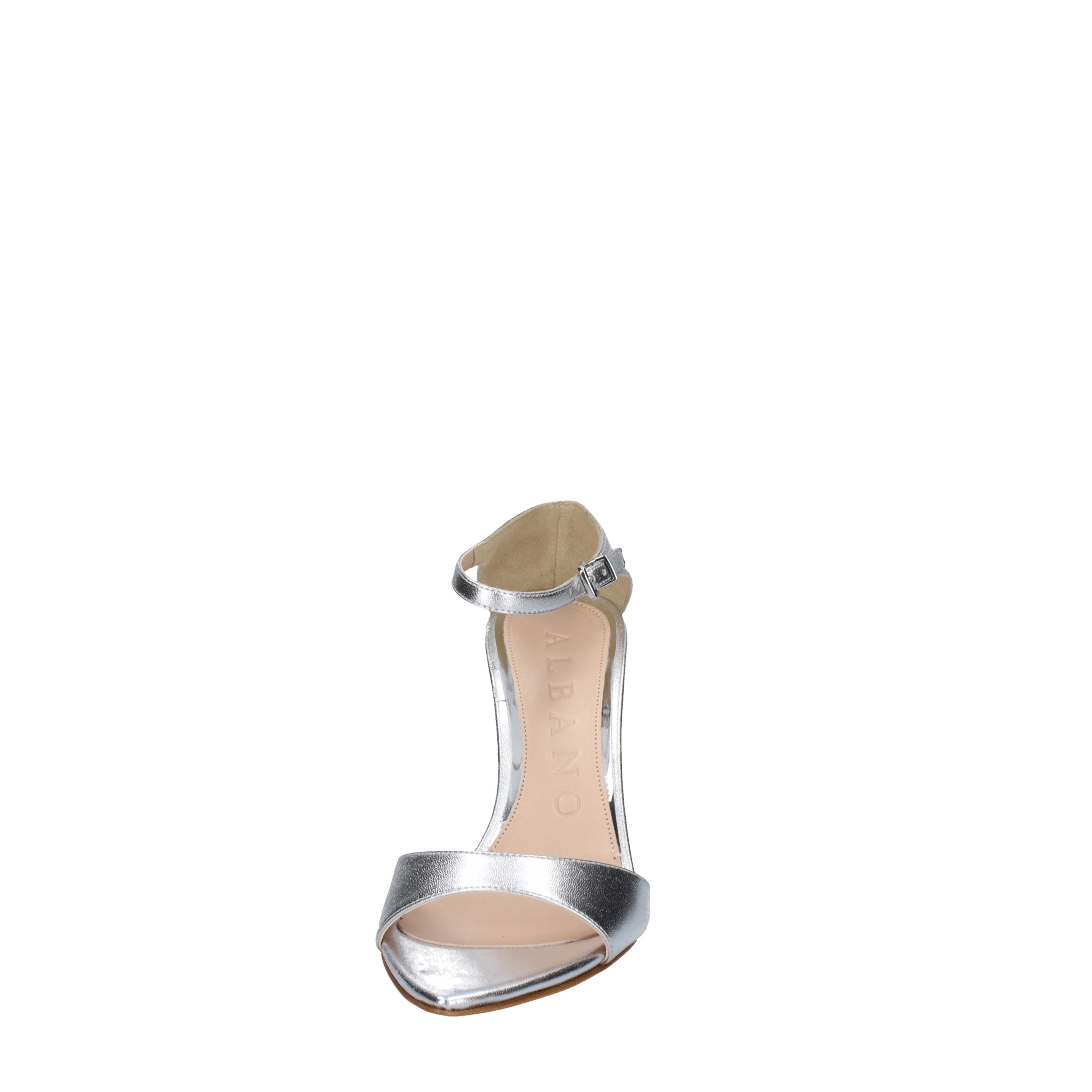 albano sandali argento con tacco 5301