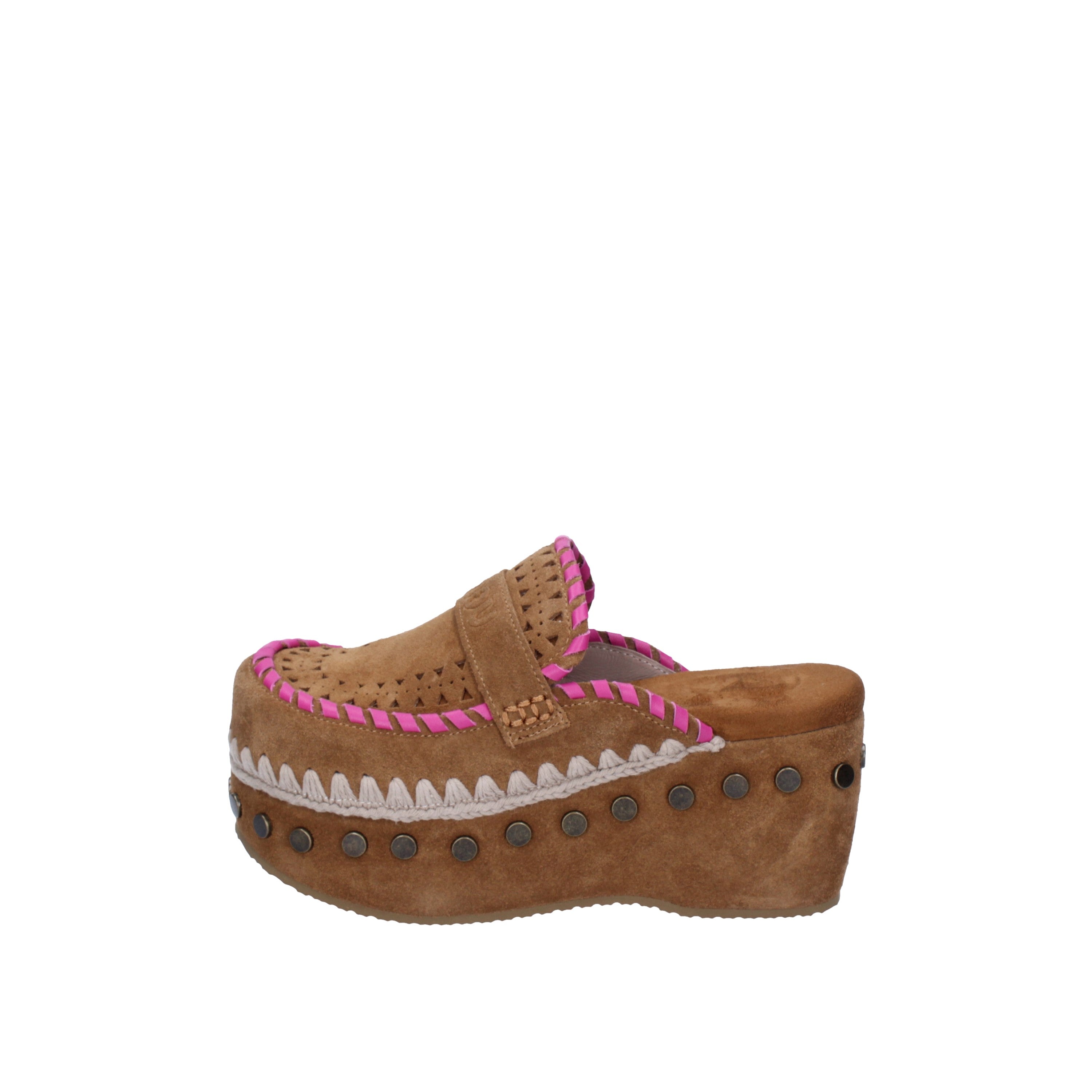mou sandali Clog leather overstitch mu.sw611004a