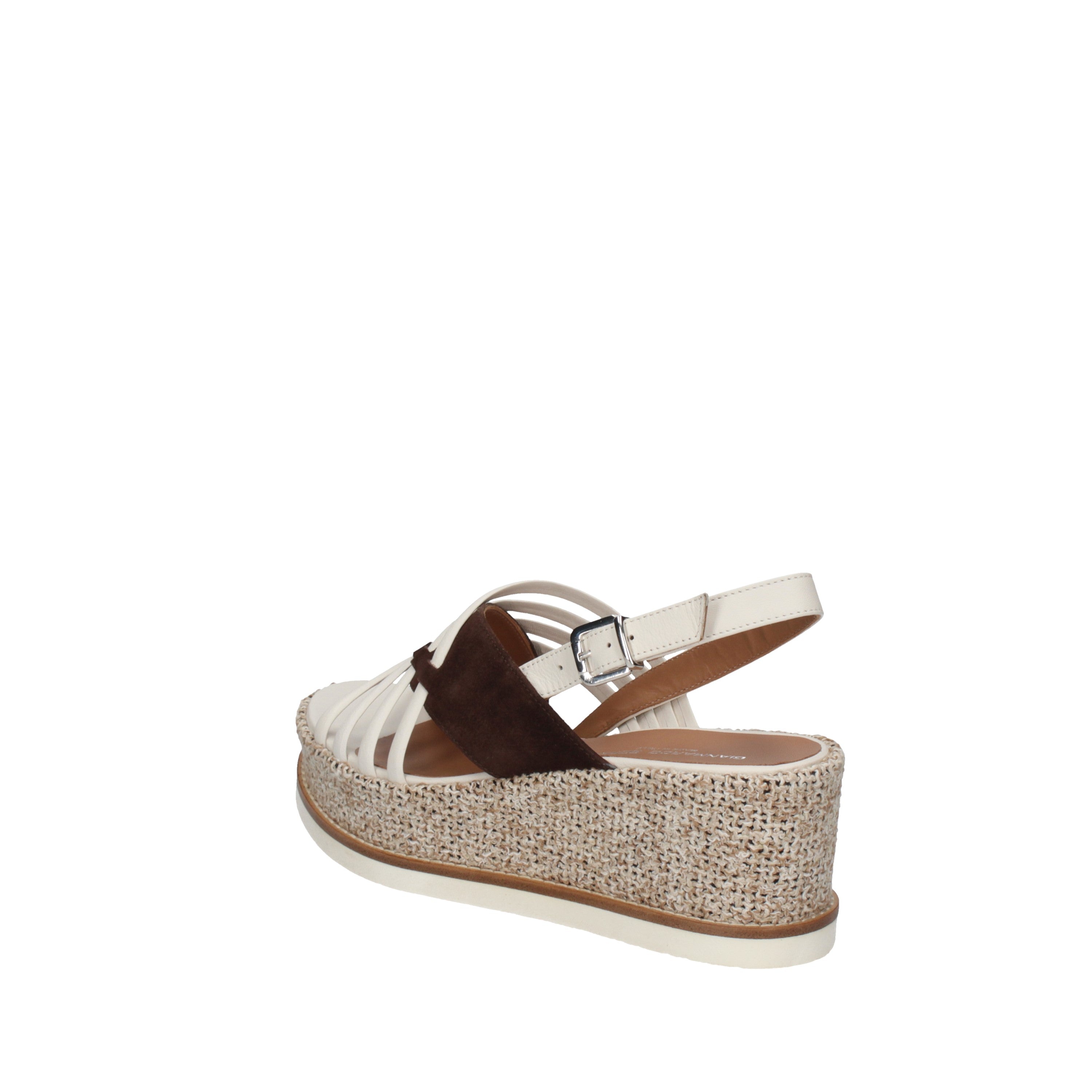 gianmarco sorelli sandali modello softy off white-camoscio moro 3027/jil/xlg