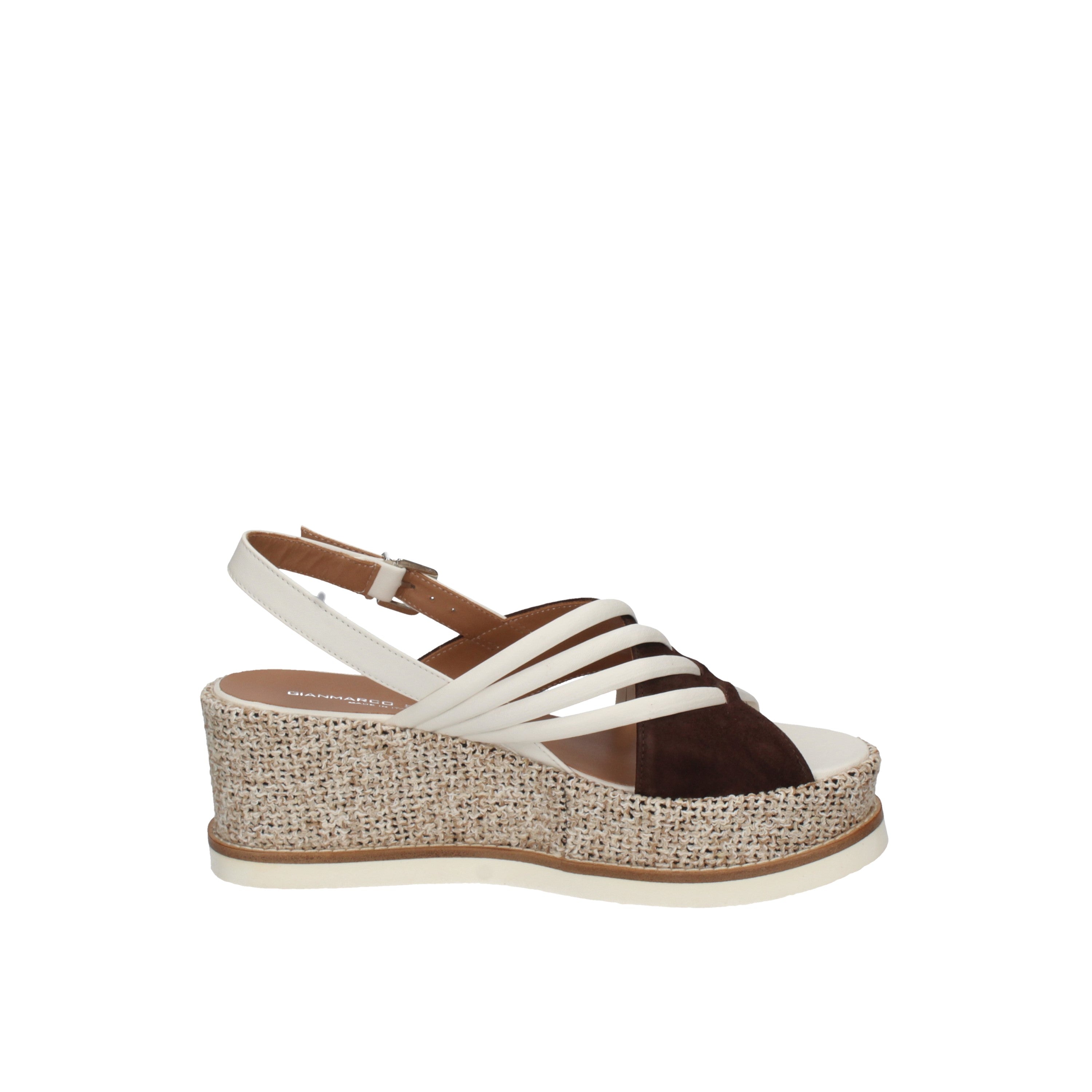 gianmarco sorelli sandali modello softy off white-camoscio moro 3027/jil/xlg