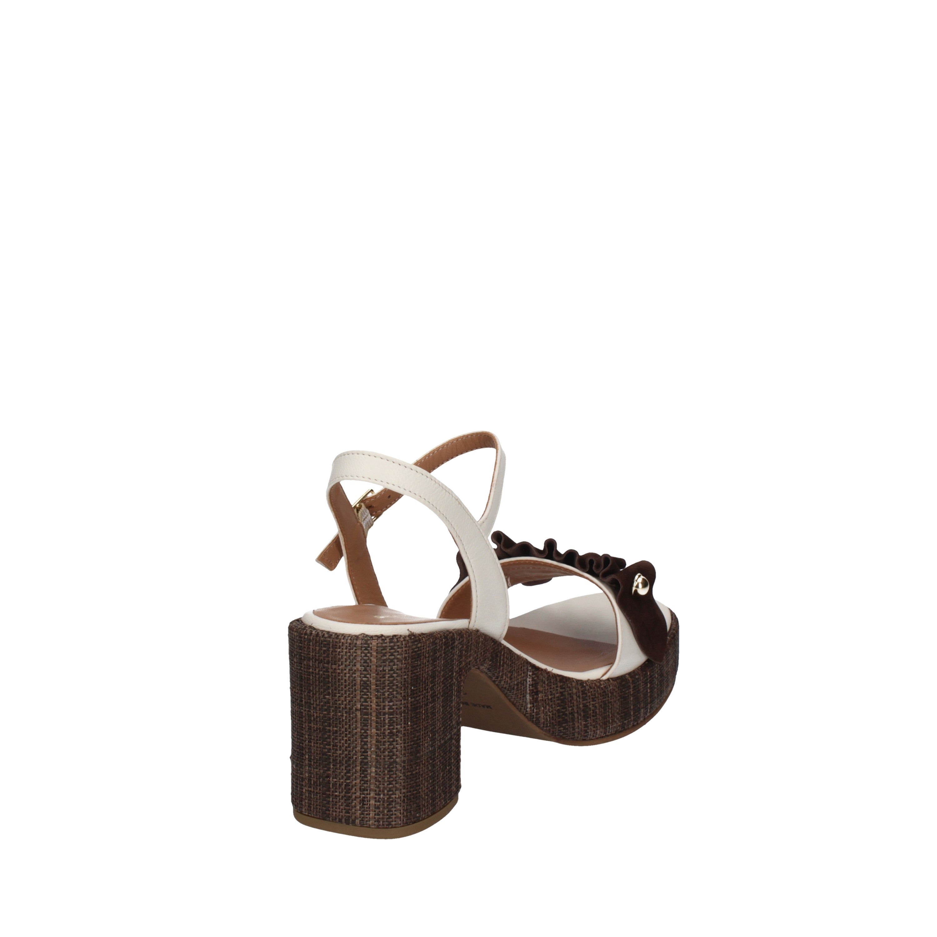 gianmarco sorelli sandali modello softy off white-camoscio moro 2214/jane