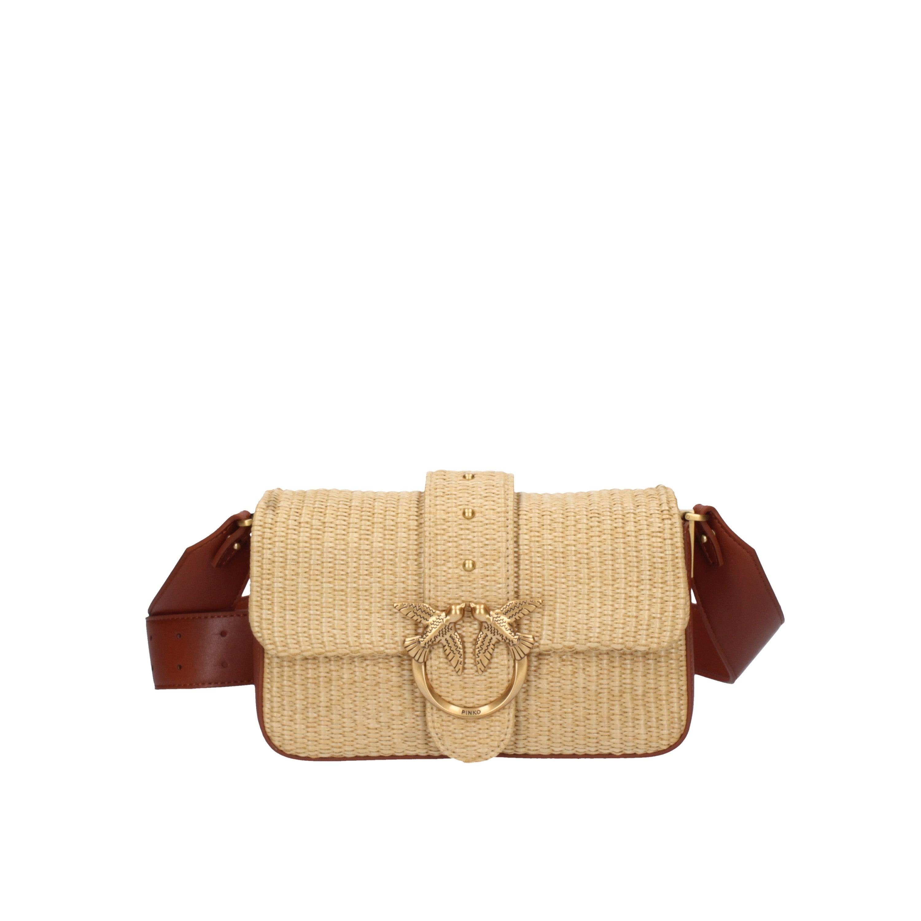 Pinko tracolla Love One Mini Slouchy Rafia crochet104340 a2cf