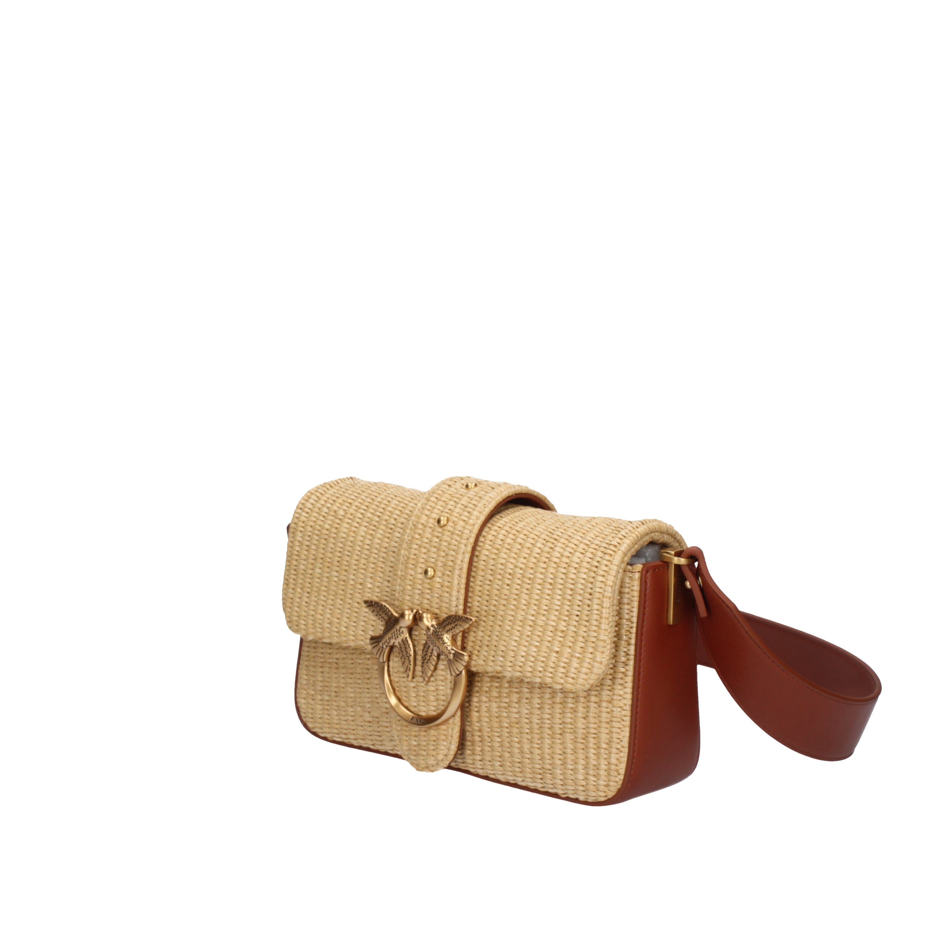 Pinko tracolla Love One Mini Slouchy Rafia crochet104340 a2cf