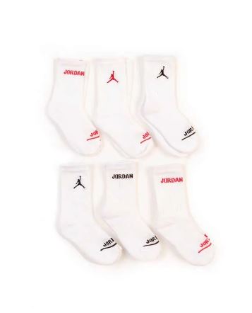 nike calzini ORDAN CALZE 6 PACK CREW GRADE SCHOOL bj0343-001