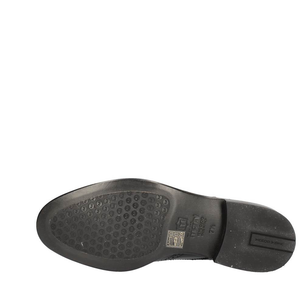 marini stringata spazzolato in stile inglese nero db01-ezf