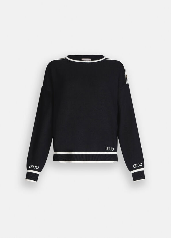 LIU JO abbigliamento TF5230MS59L NERO/LATTE