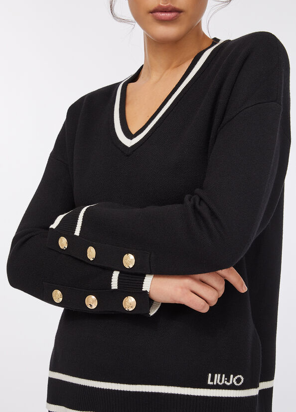 LIU JO abbigliamento TF5229MS59L NERO/B.CO