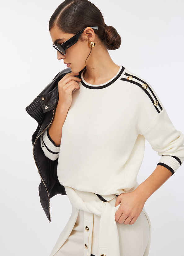 LIU JO abbigliamento TF5230MS59L NERO/LATTE