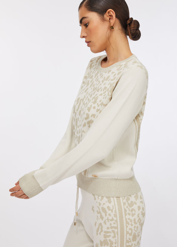 LIU JO abbigliamento TF5172MS49I BIANCO LATTE