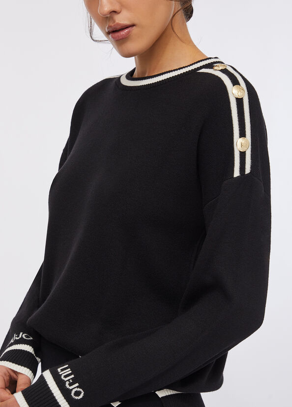 LIU JO abbigliamento TF5230MS59L NERO/LATTE