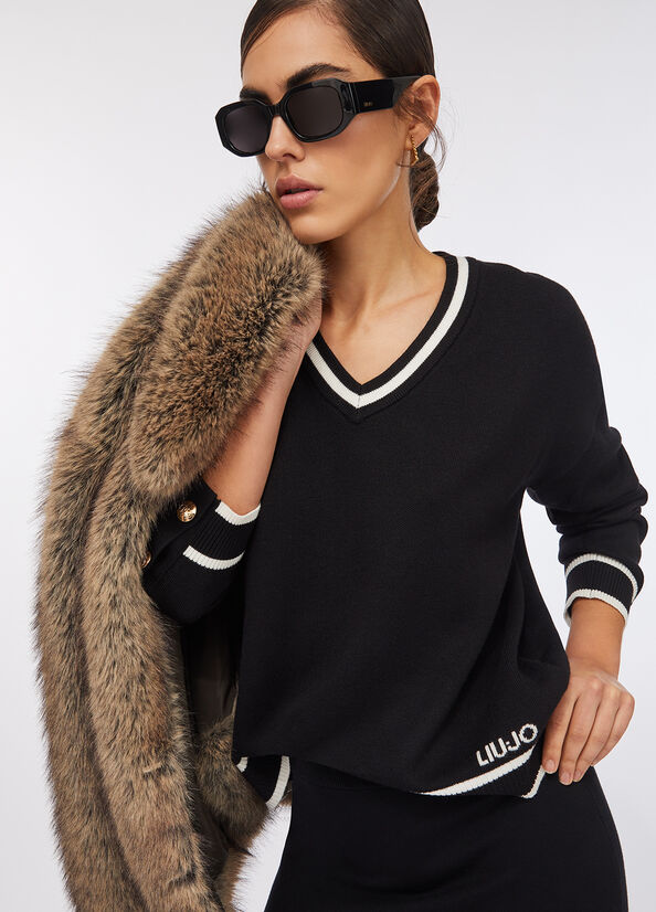 LIU JO abbigliamento TF5229MS59L NERO/B.CO