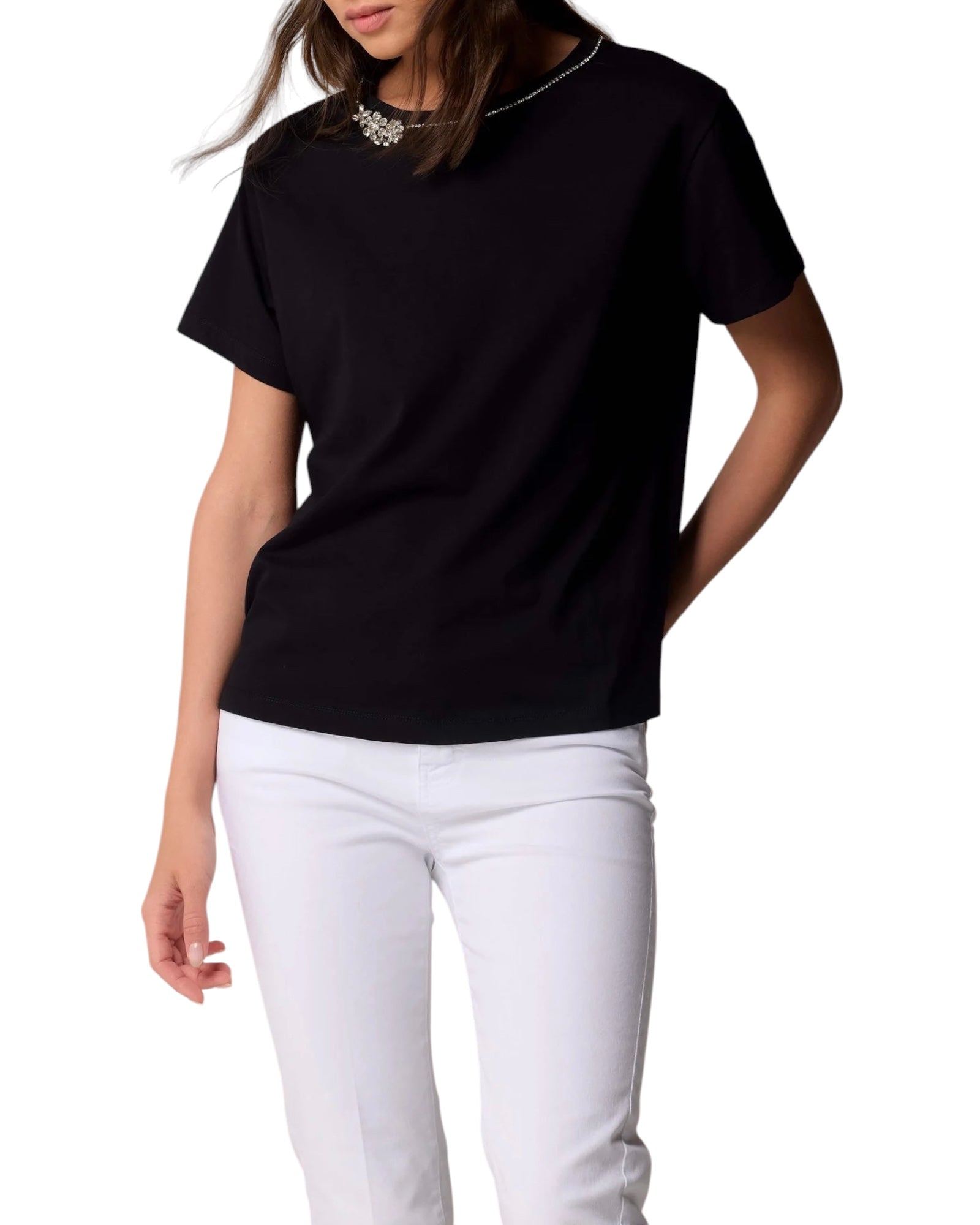 Kocca T-shirt EGLE con Decorazione sullo Scollo