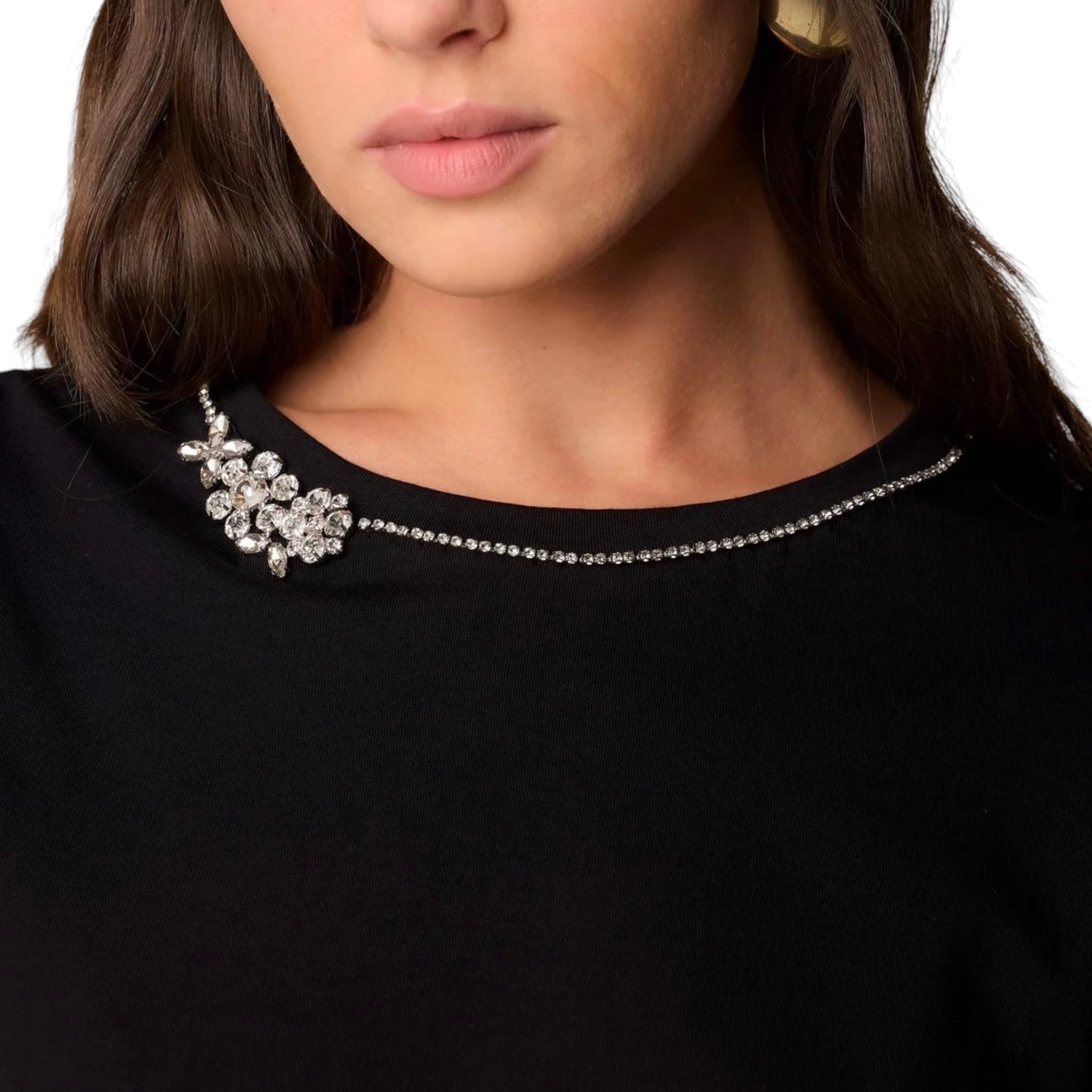 Kocca T-shirt EGLE con Decorazione sullo Scollo