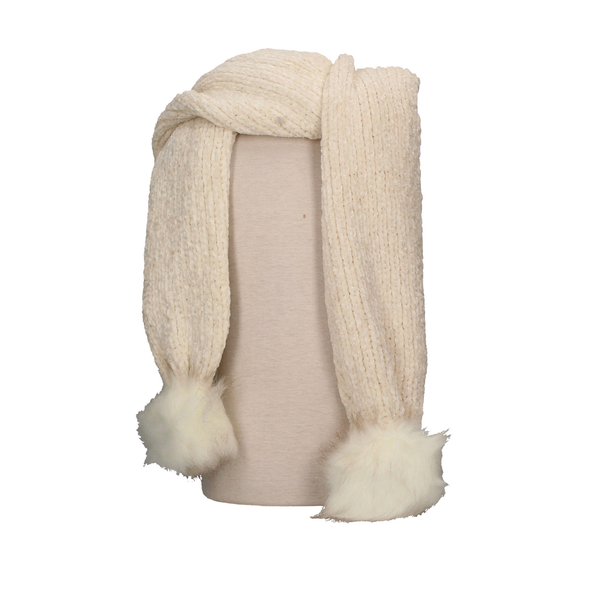 liu jo sciarpa modello ciniglia bianco 369012m0300